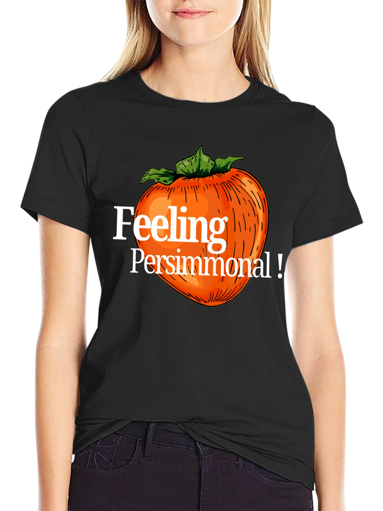 Feeling Persimmonal Black Graphic Tee
