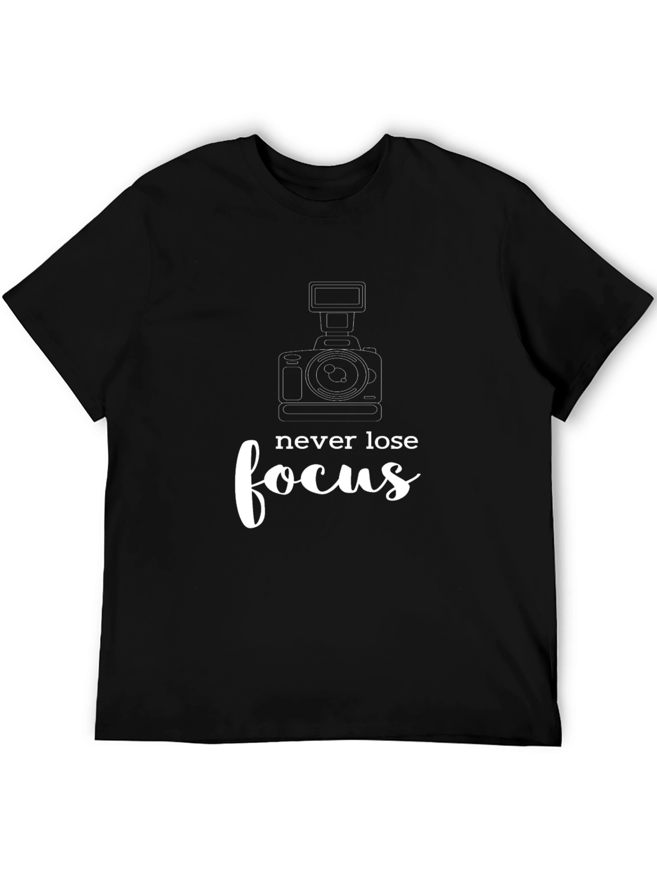 Never Lose Focus T-Shirt Camera Graphic Tee
