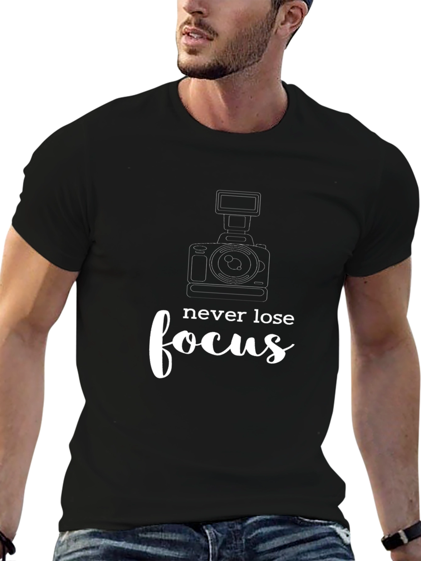 Never Lose Focus T-Shirt Camera Graphic Tee