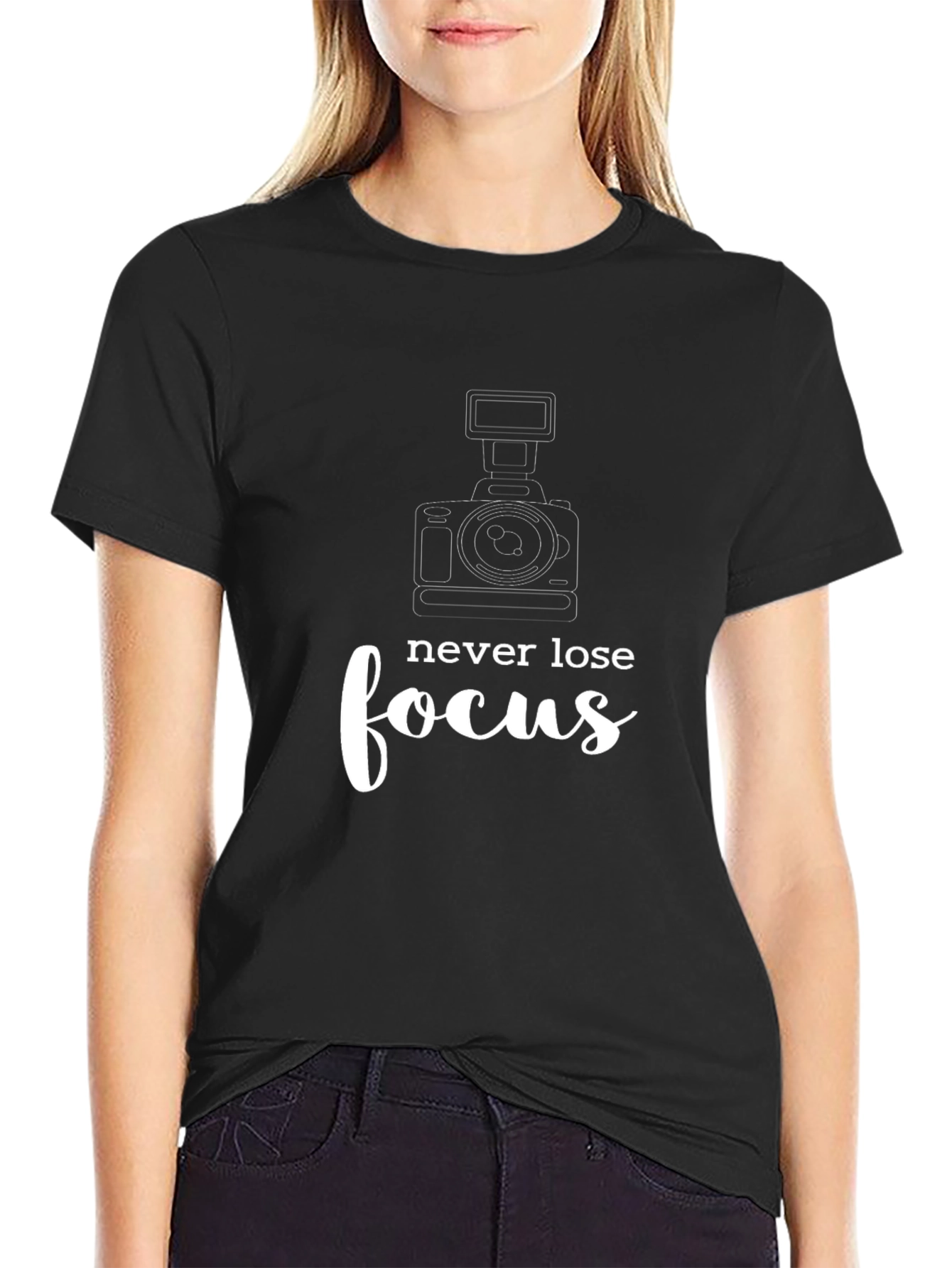 Never Lose Focus T-Shirt Camera Graphic Tee