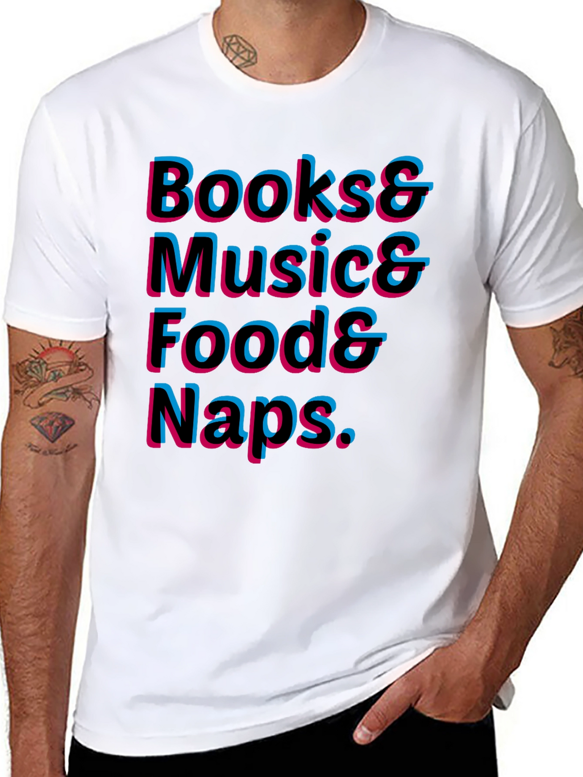 Books Music Food Naps T-Shirt