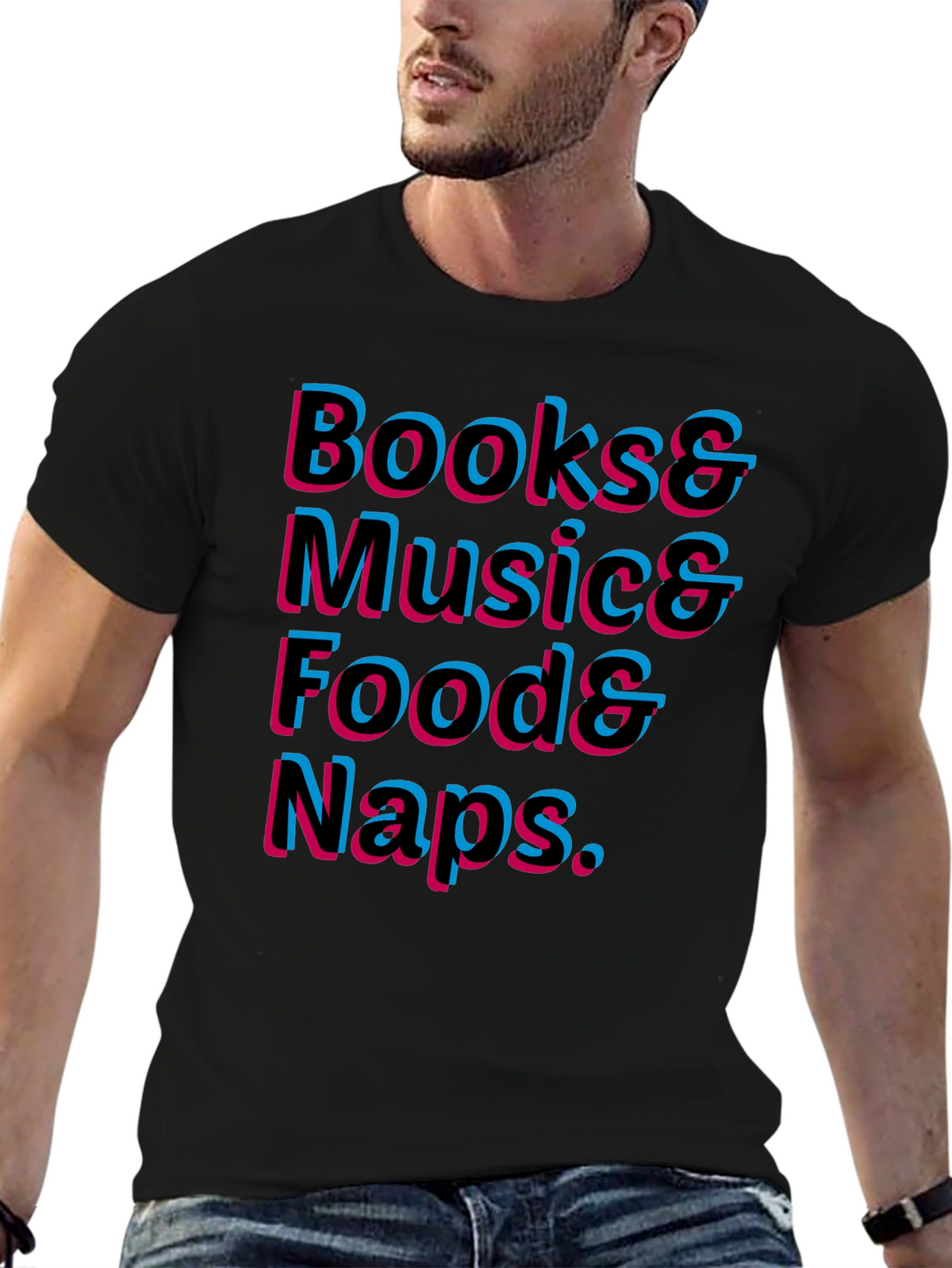 Books Music Food Naps T-Shirt