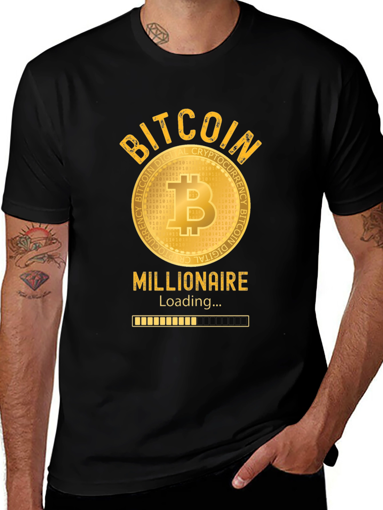 Bitcoin Millionaire Loading T-Shirt - Crypto Investor Tee