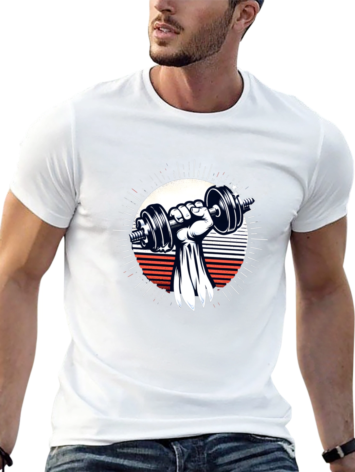 Weightlifting Graphic Tee - Power & Style!