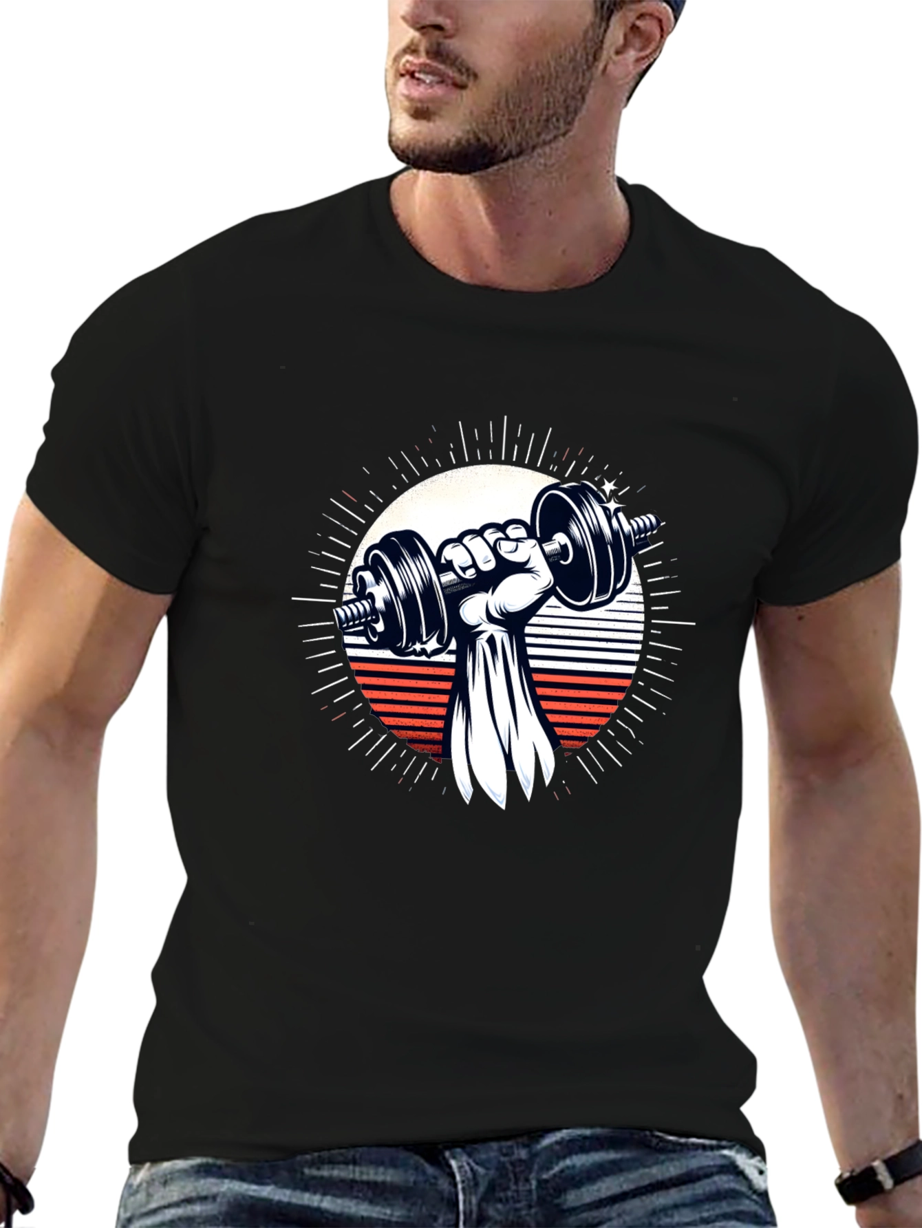 Weightlifting Graphic Tee - Power & Style!