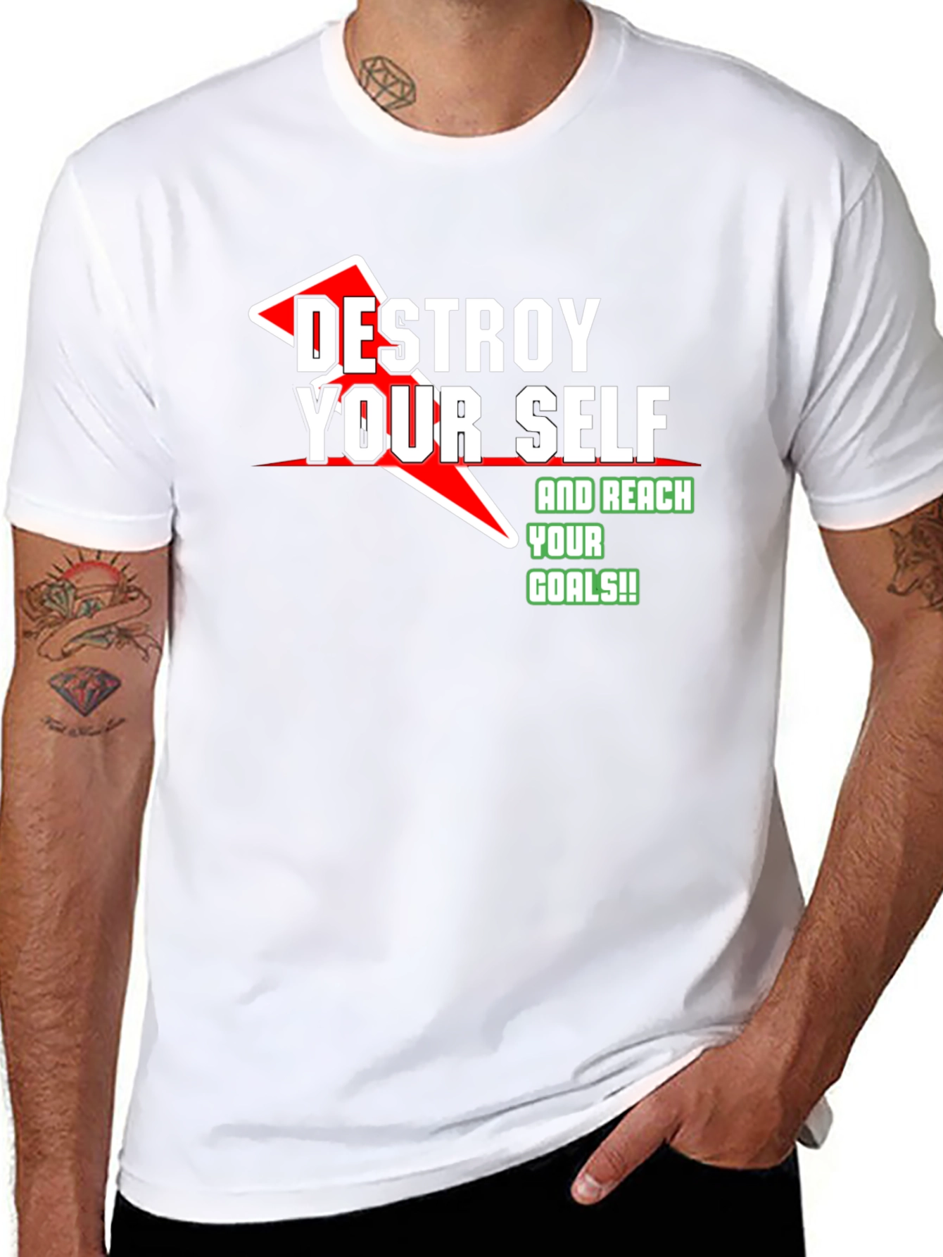 Destroy Yourself & Reach Goals Graphic T-Shirt