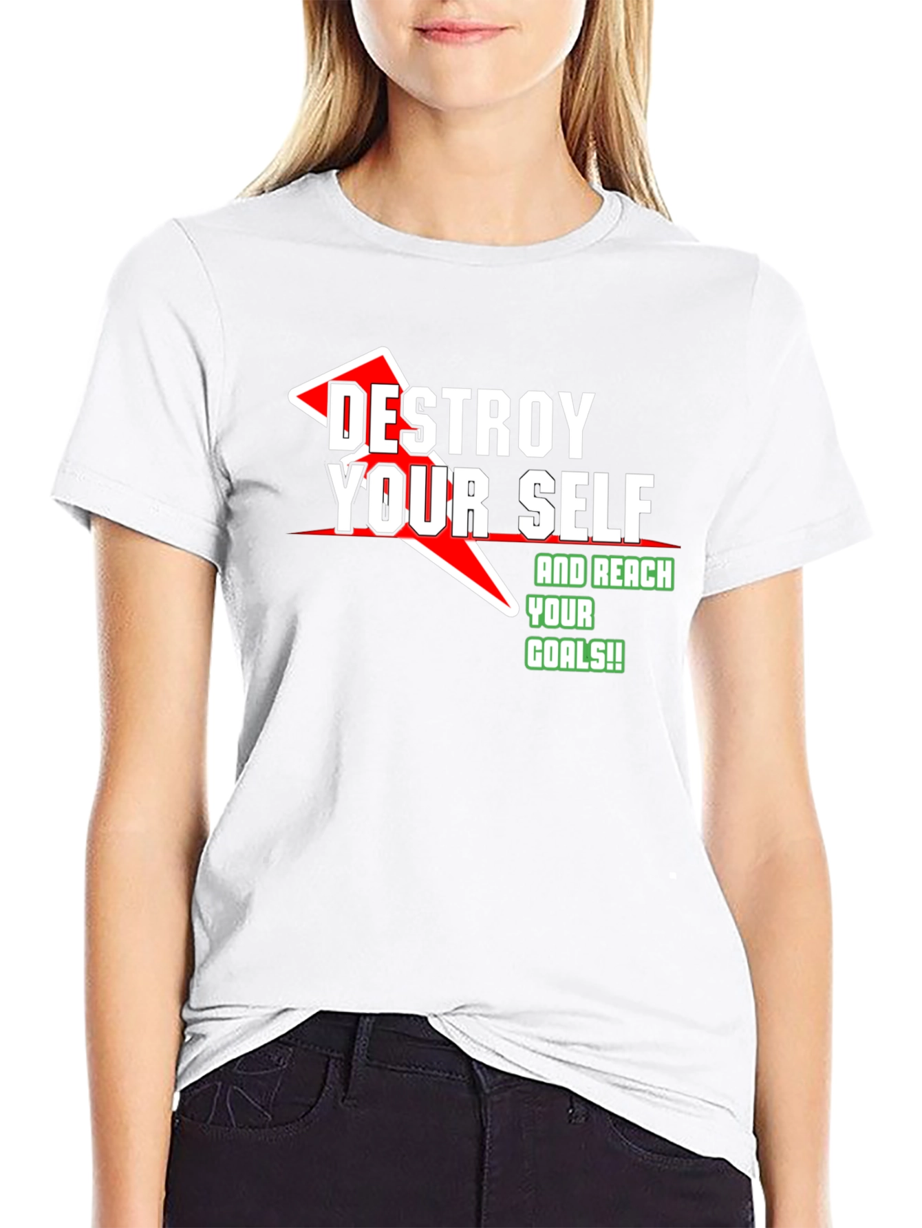 Destroy Yourself & Reach Goals Graphic T-Shirt