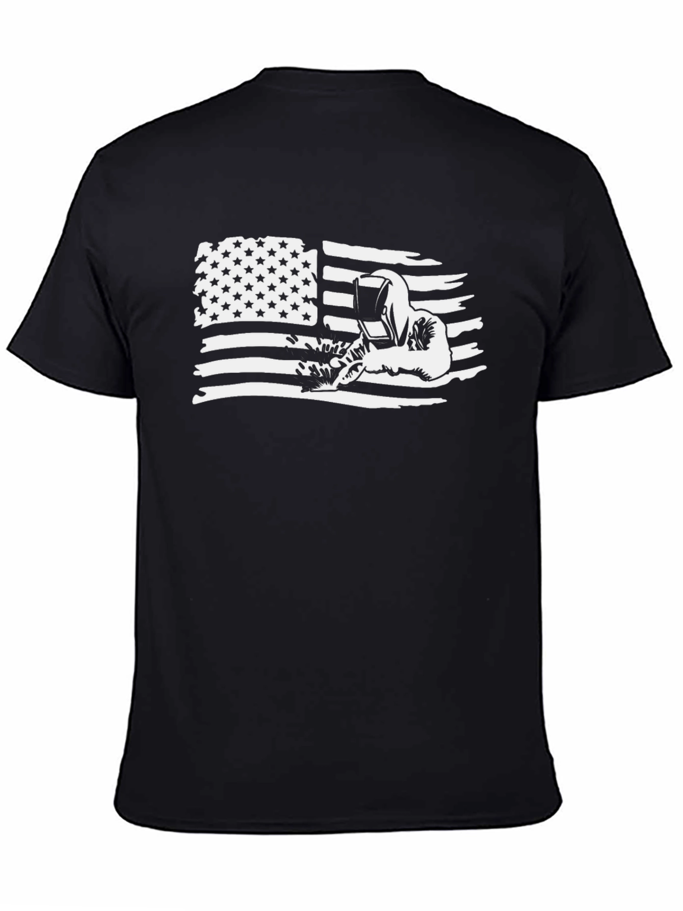 Welder American Flag Graphic T-Shirt