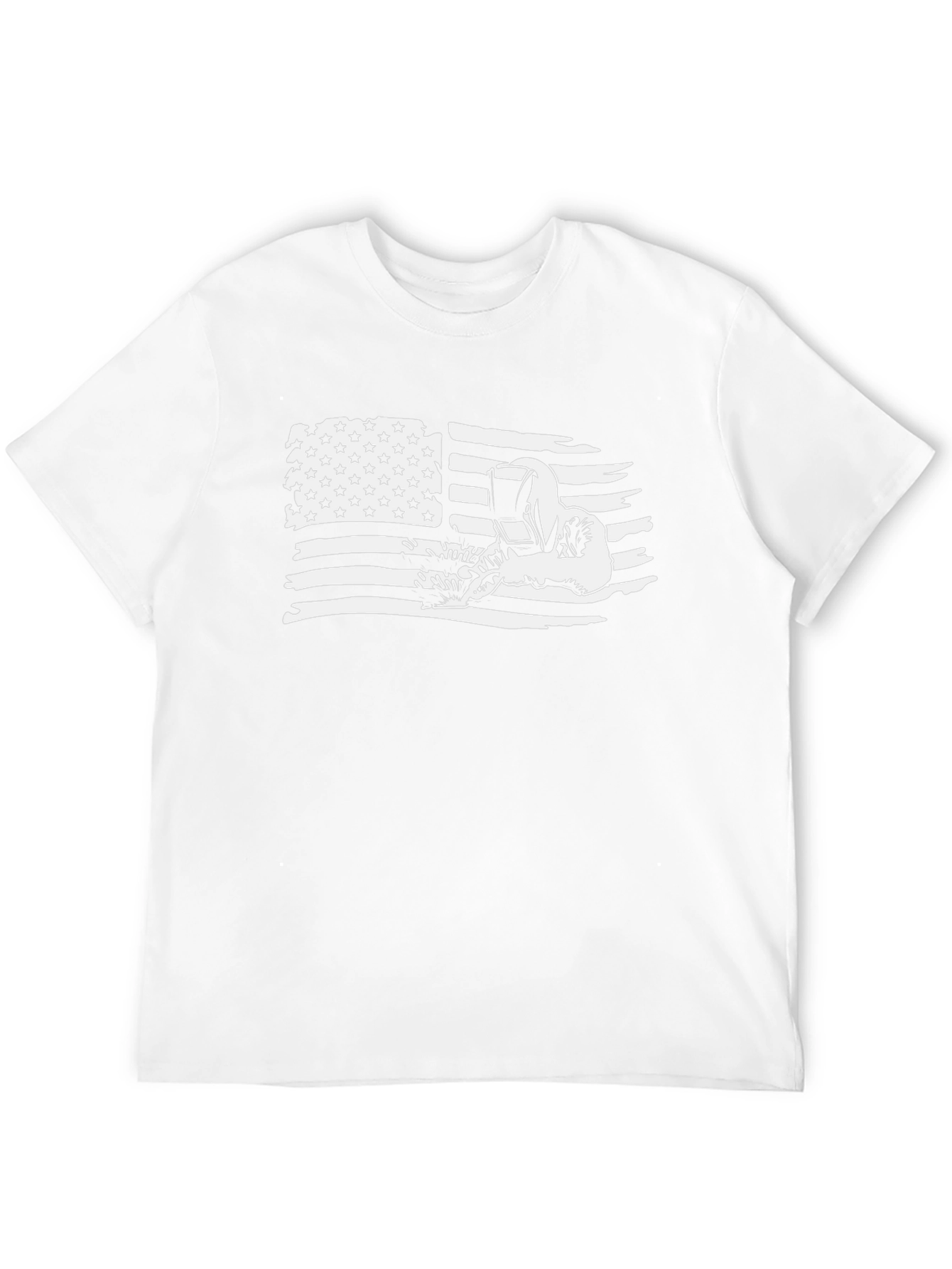 Welder American Flag Graphic T-Shirt