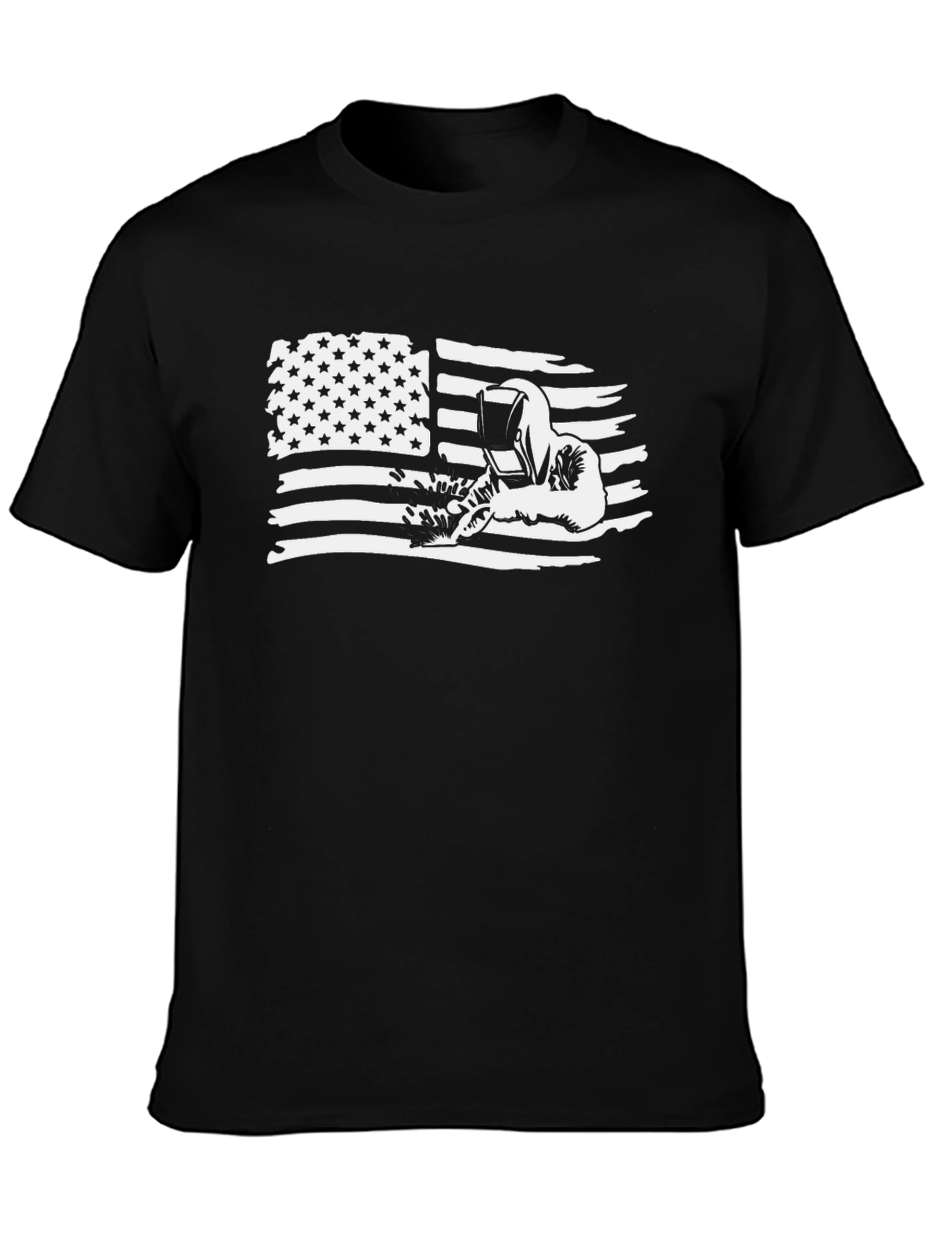 Welder American Flag Graphic T-Shirt