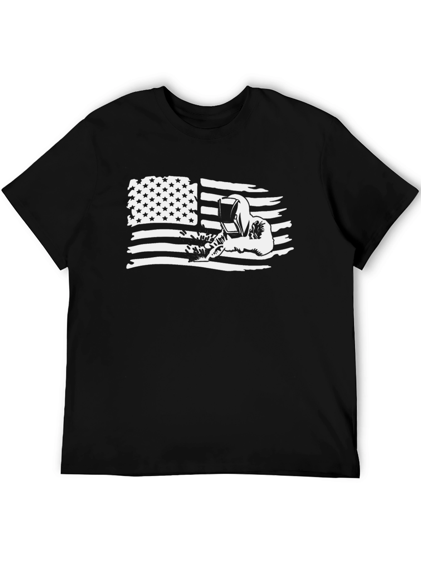 Welder American Flag Graphic T-Shirt