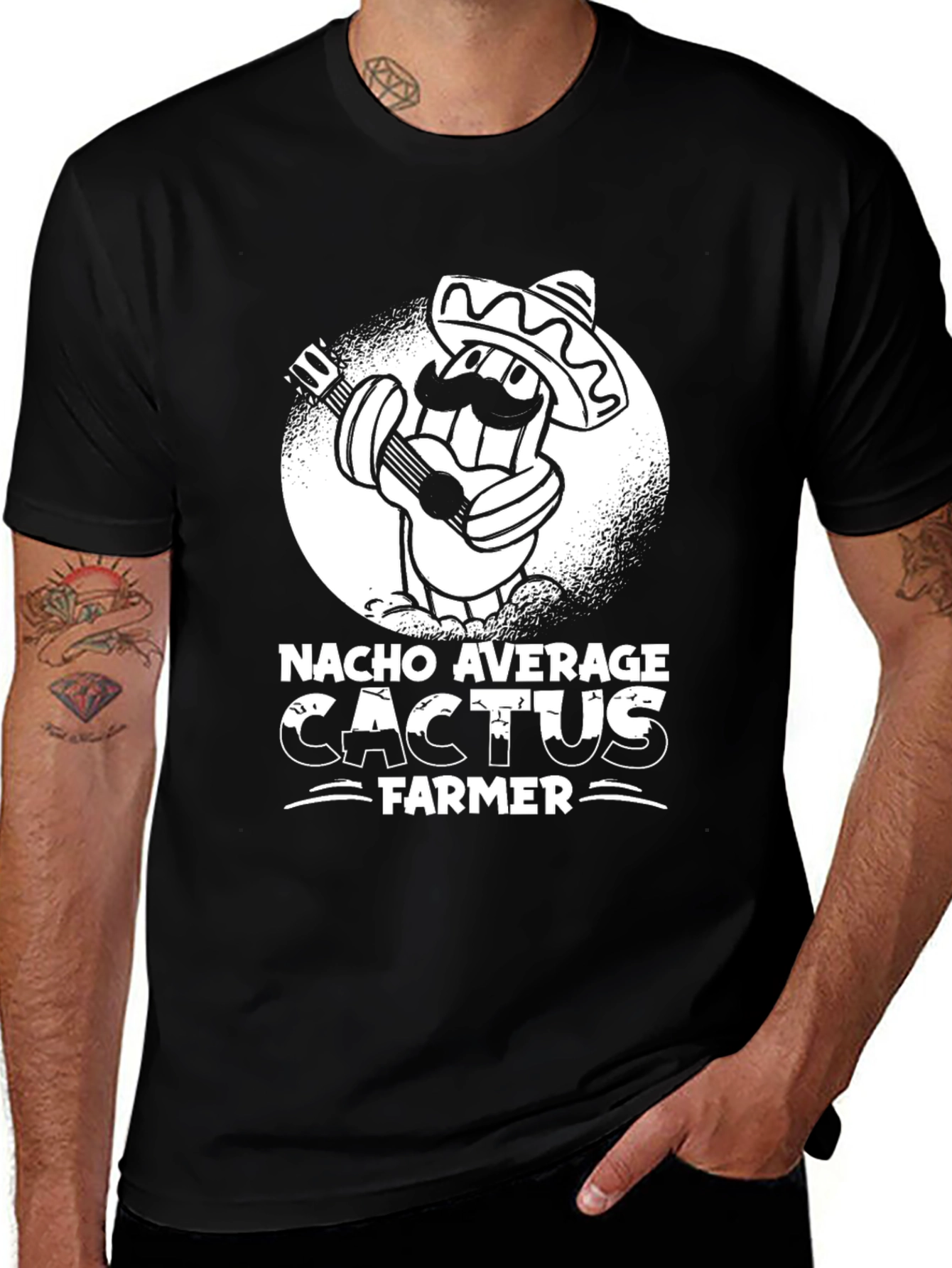 Nacho Average Cactus Farmer Graphic T-Shirt