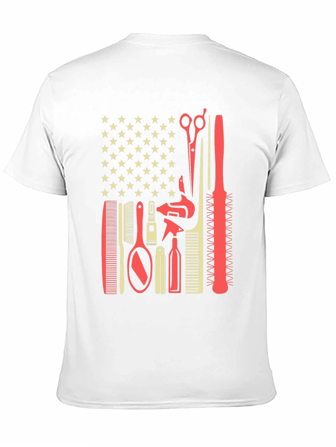 Barber Tools American Flag T-Shirt