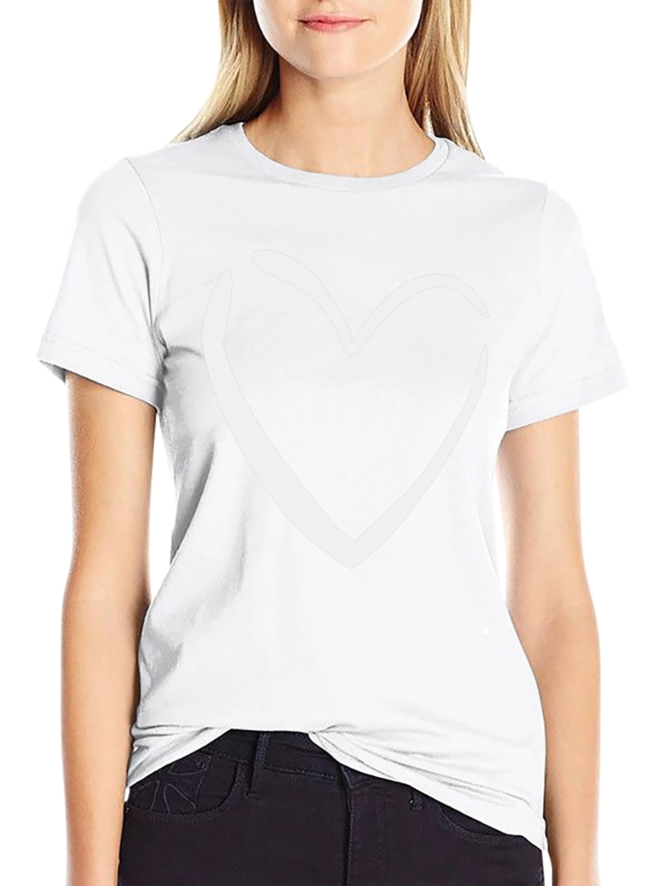 Heart Graphic Black Tee