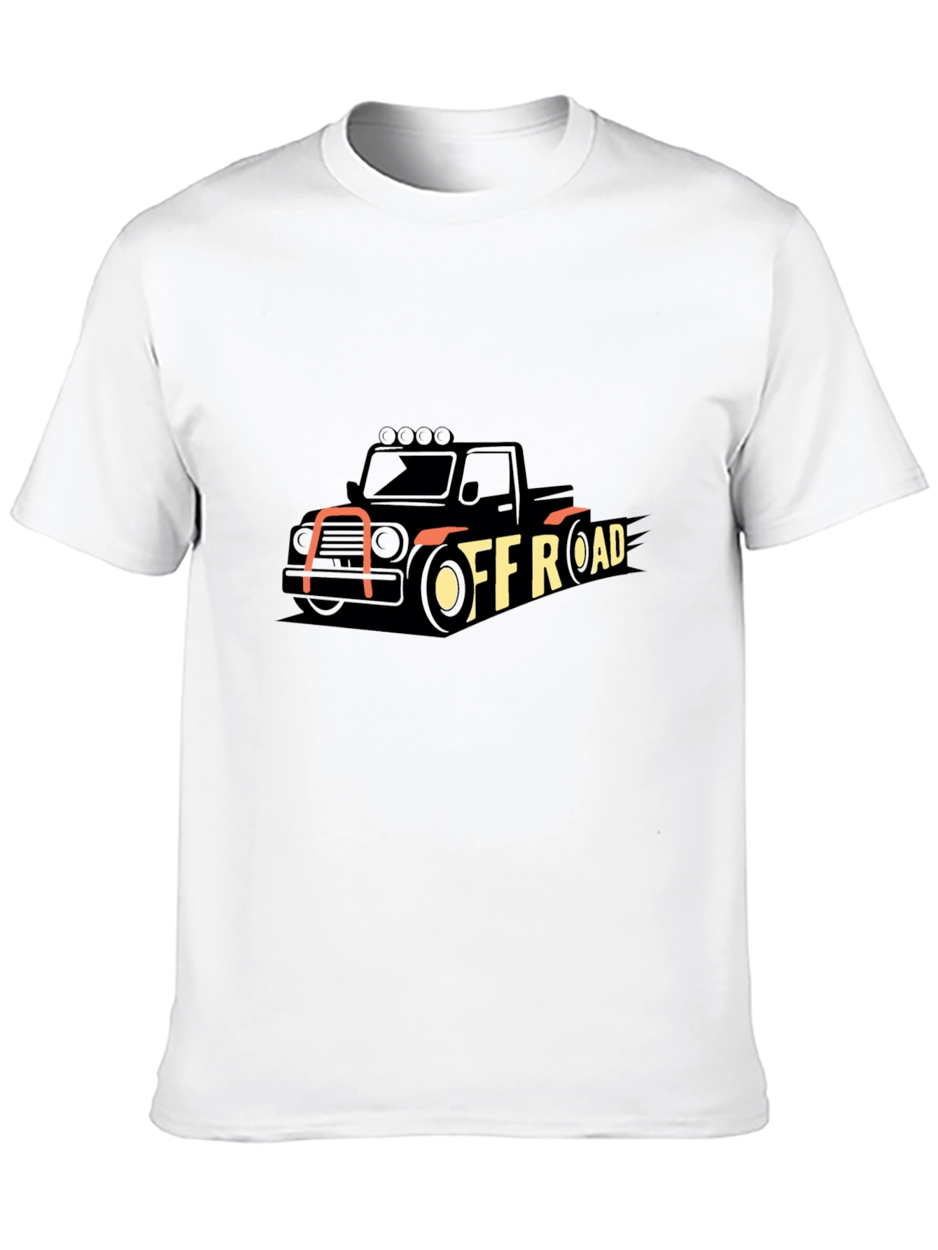 Off-Road Truck Graphic Tee - Black Cotton T-Shirt