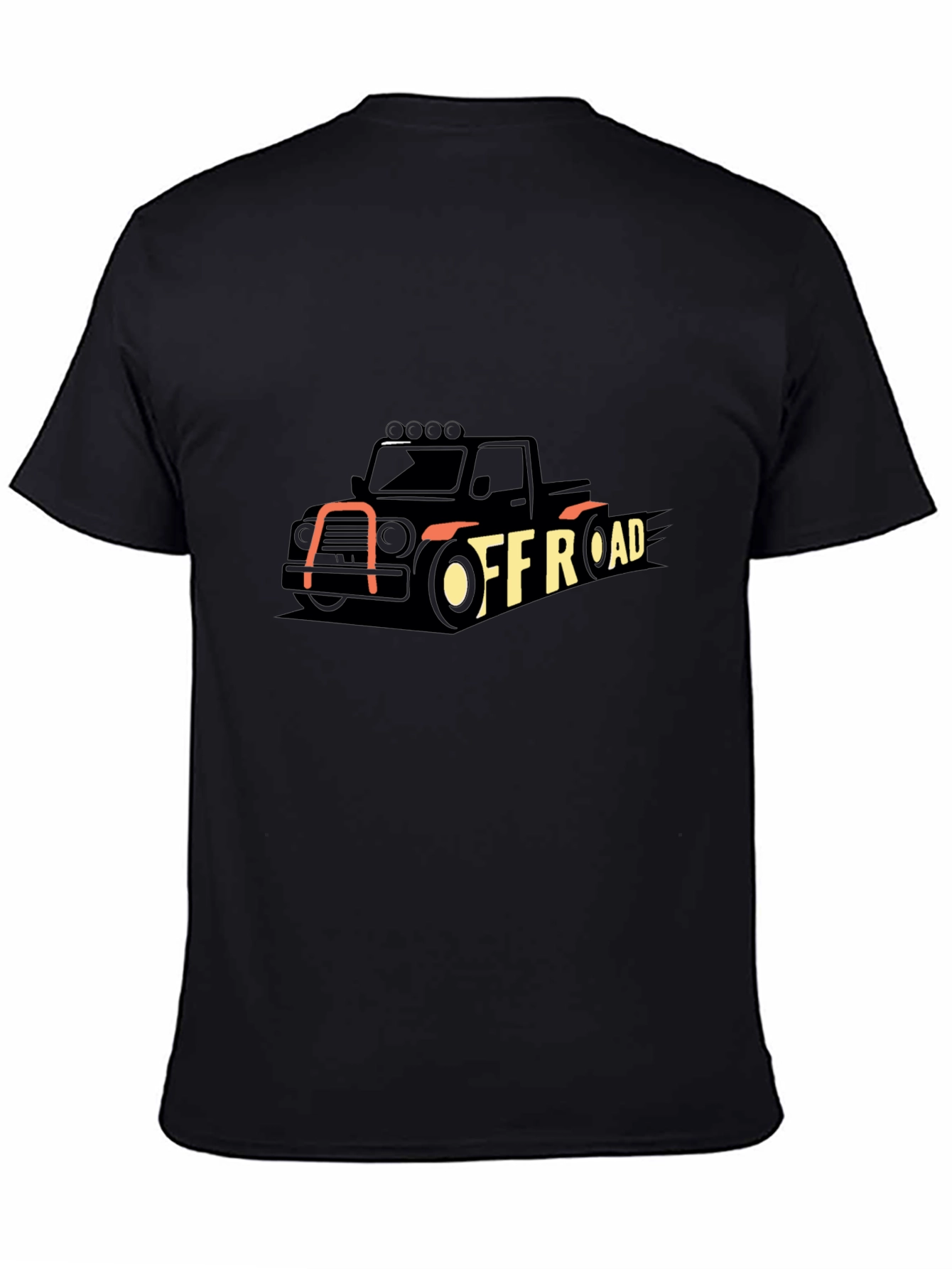 Off-Road Truck Graphic Tee - Black Cotton T-Shirt