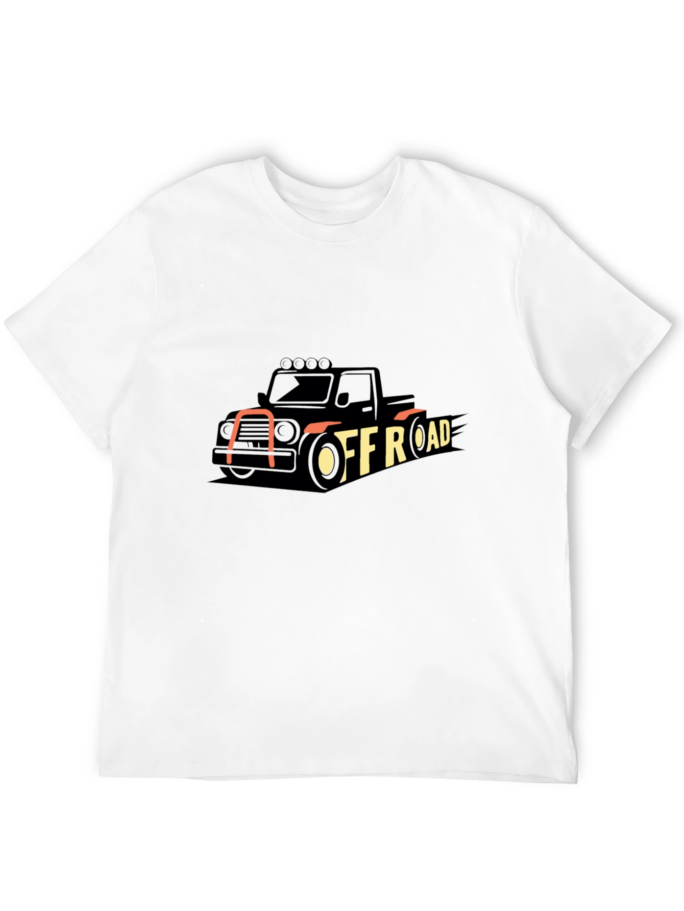 Off-Road Truck Graphic Tee - Black Cotton T-Shirt