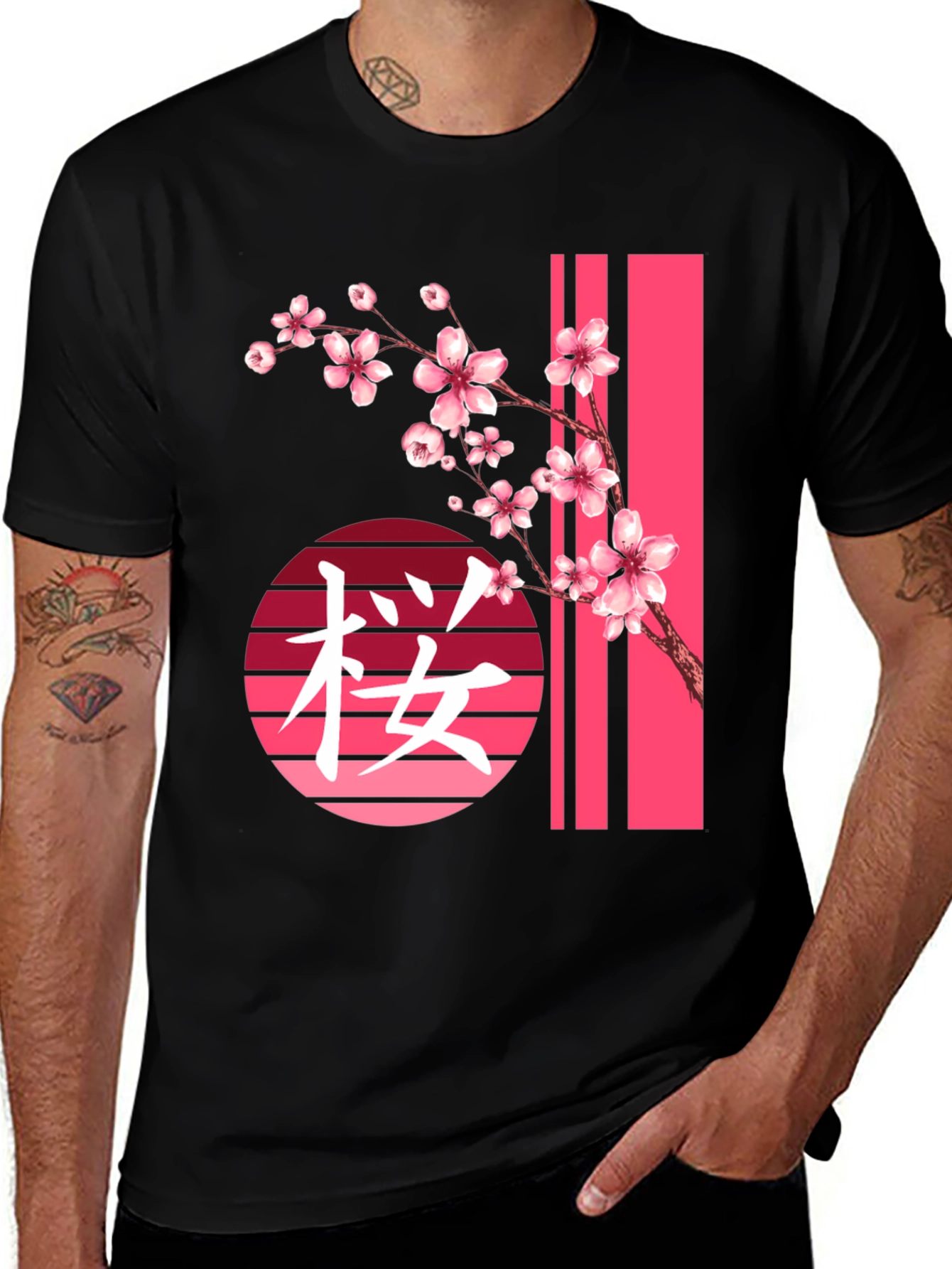 Cherry Blossom Graphic Tee - Japanese Style