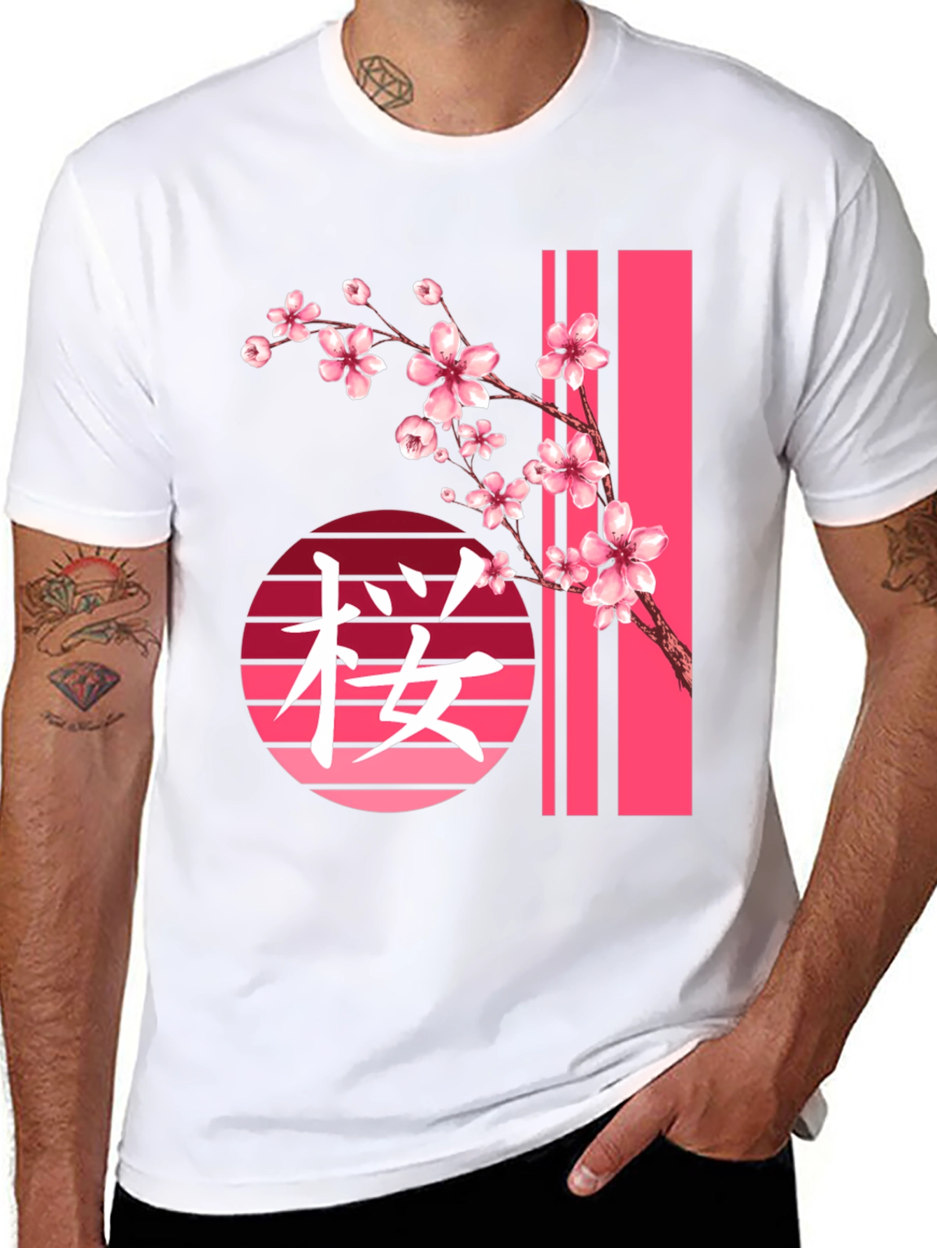 Cherry Blossom Graphic Tee - Japanese Style