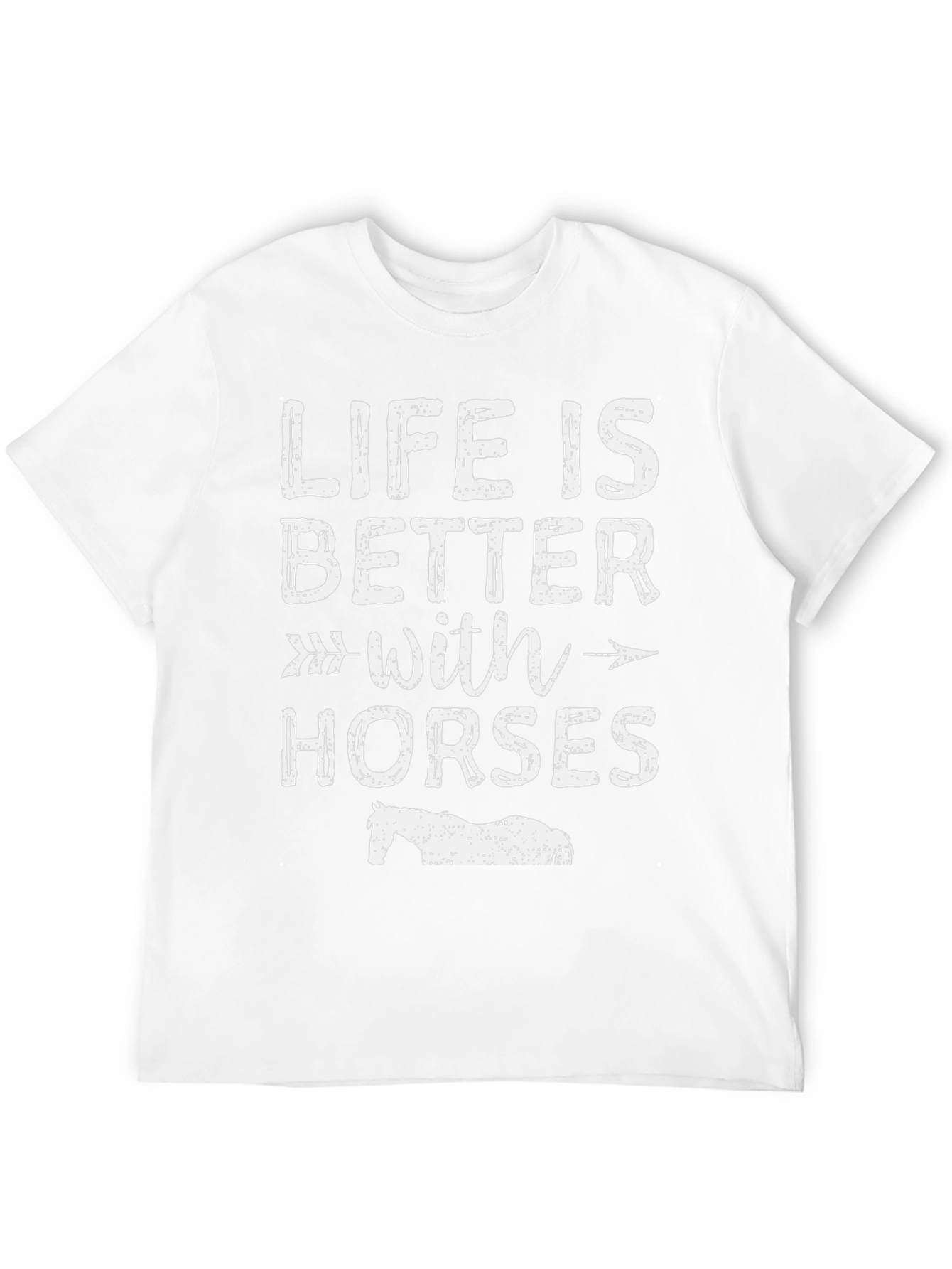 Life is Better With Horses Black T-Shirt