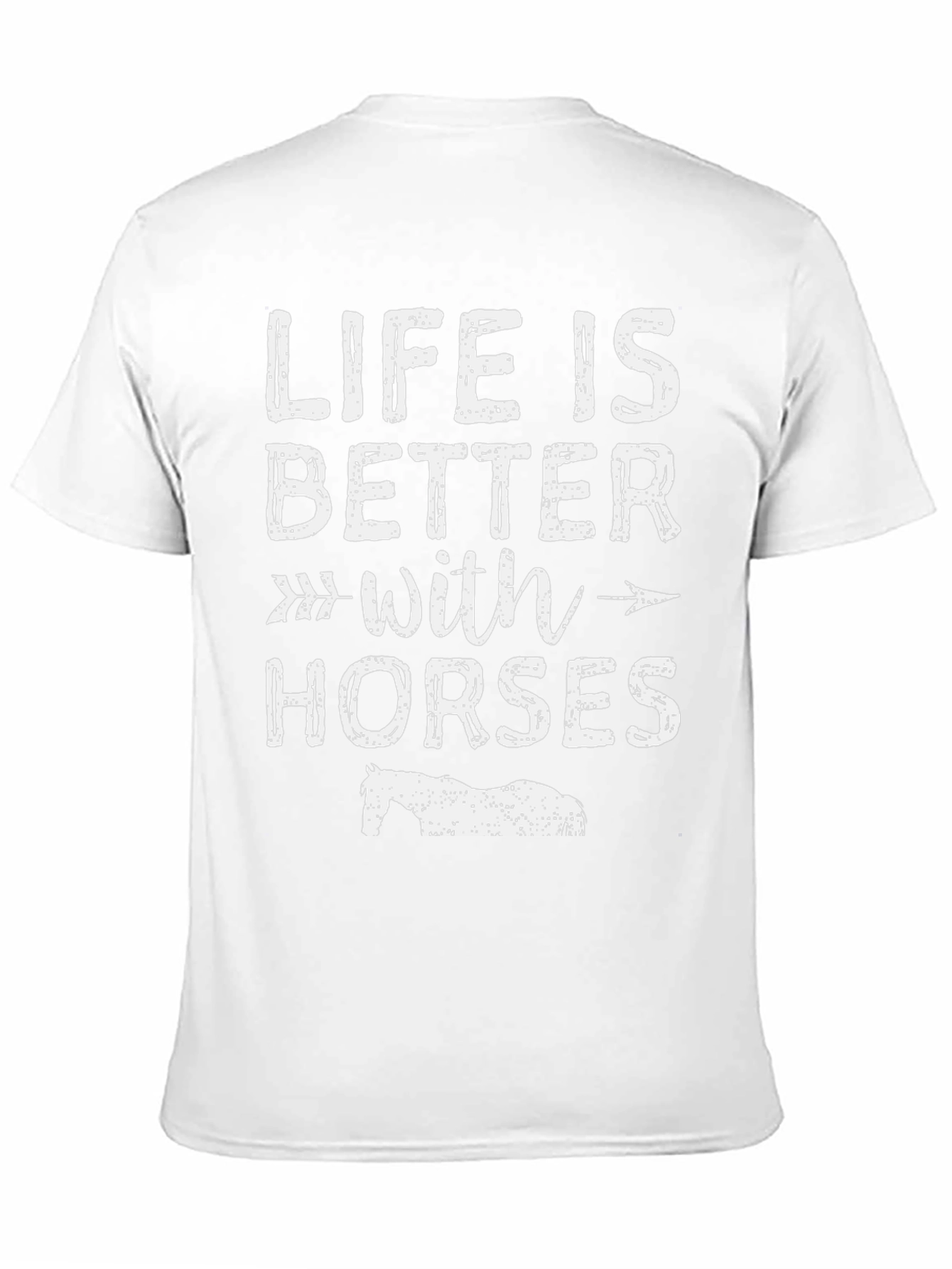 Life is Better With Horses Black T-Shirt