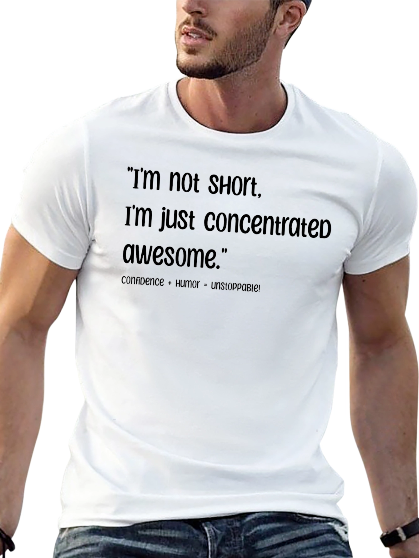Funny T-Shirt: Im Not Short Im Concentrated Awesome
