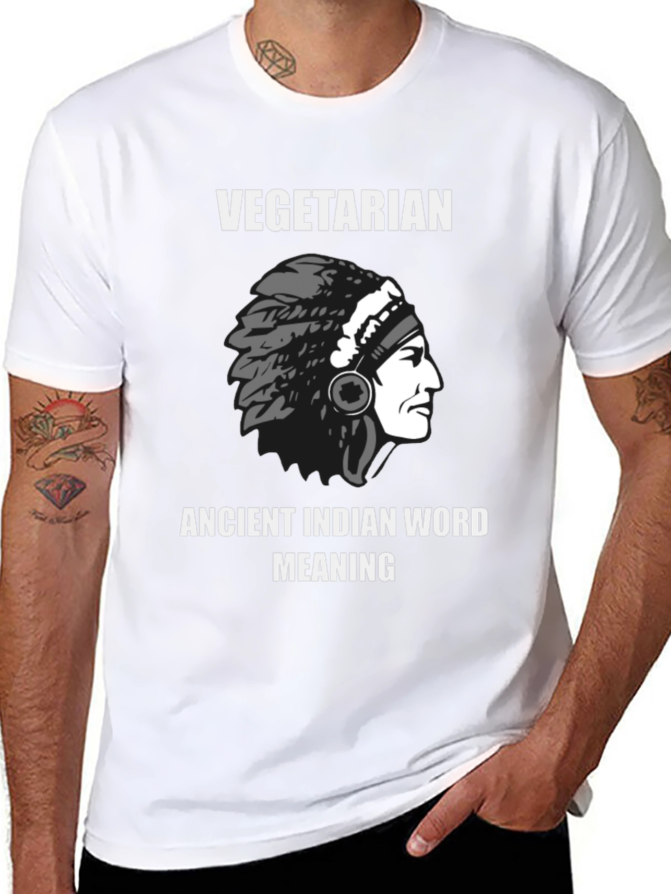 Vegetarian Ancient Indian Meaning T-Shirt