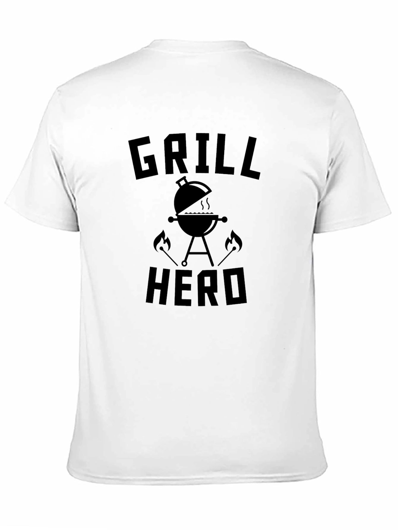 Grill Hero Mens Black T-Shirt BBQ Design