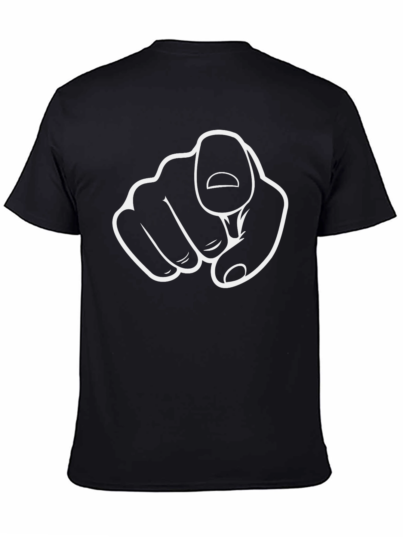 Pointing Finger Graphic Black T-Shirt