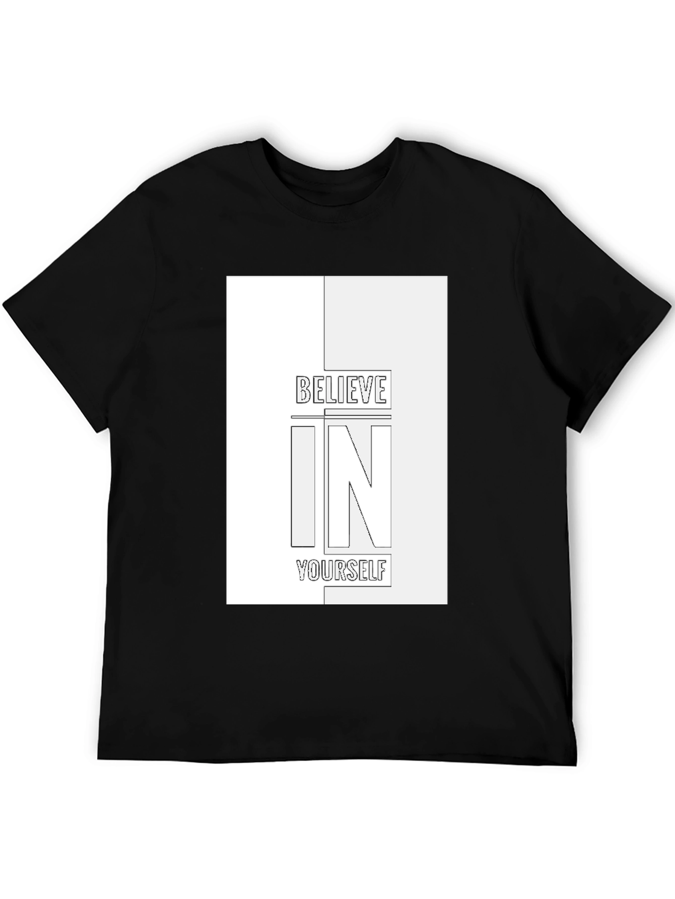 Believe In Yourself Graphic Tee - Black Cotton