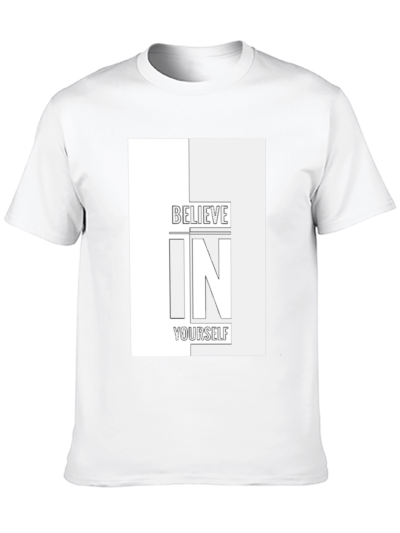 Believe In Yourself Graphic Tee - Black Cotton