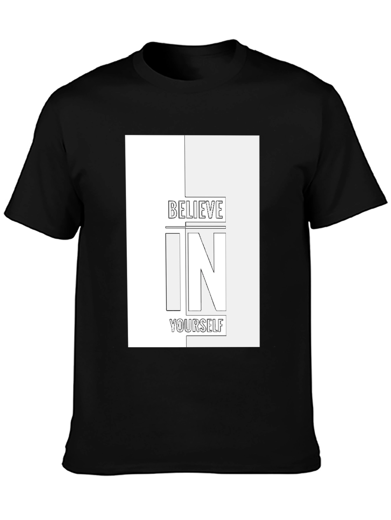 Believe In Yourself Graphic Tee - Black Cotton