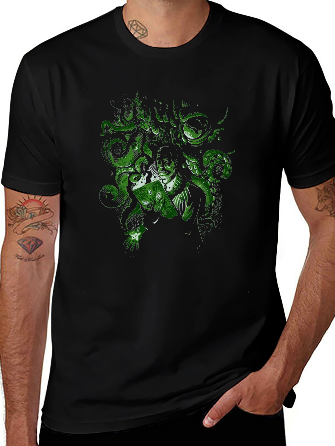 Cthulhu Graphic T-Shirt - Mens Black Tee