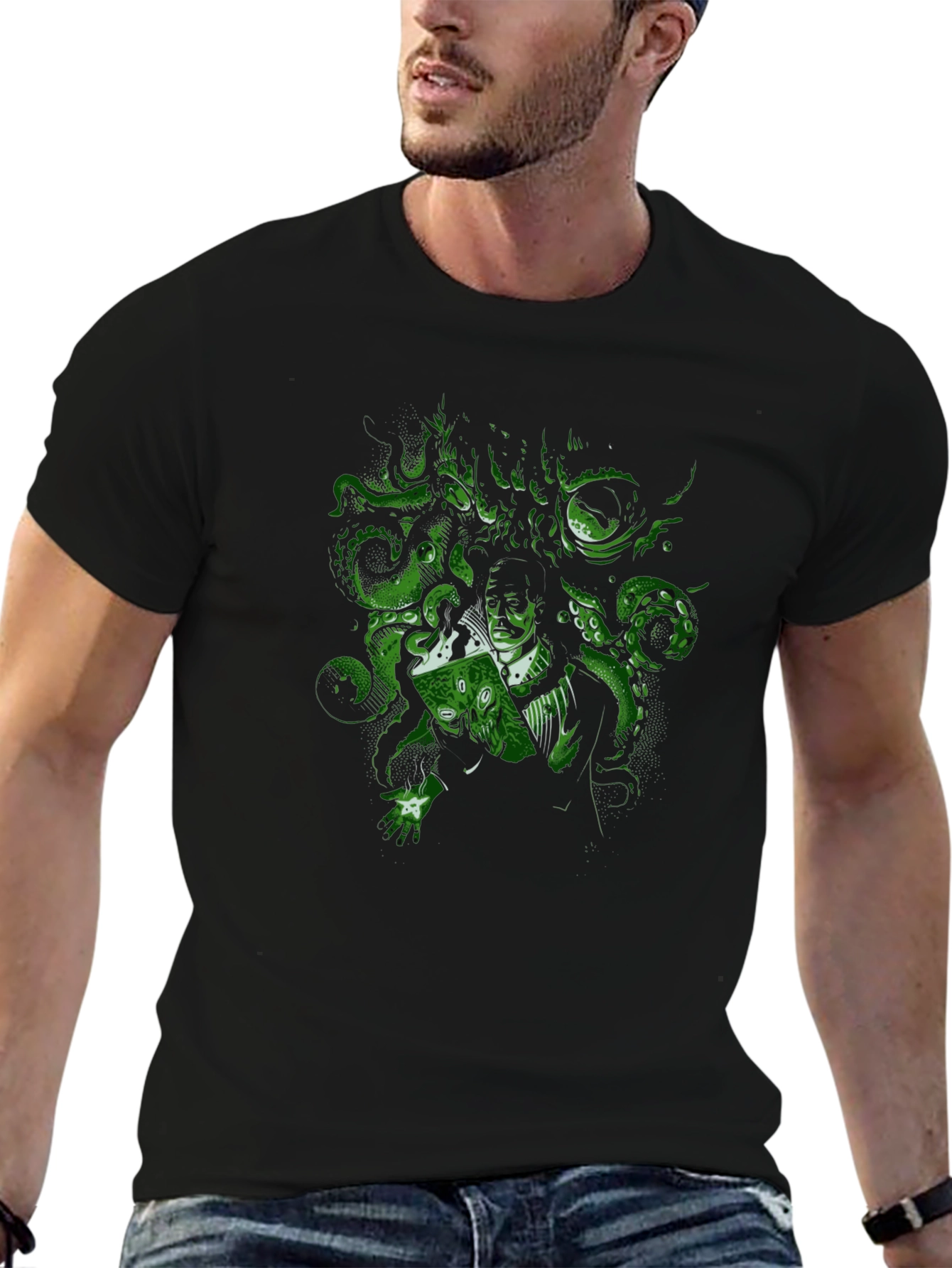 Cthulhu Graphic T-Shirt - Mens Black Tee
