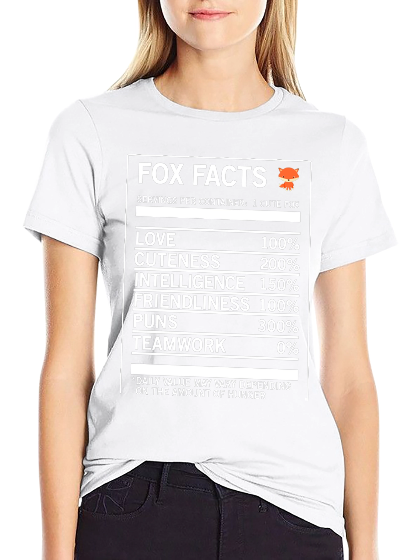 Fox Facts Nutrition T-Shirt - Love Cuteness & Intelligence