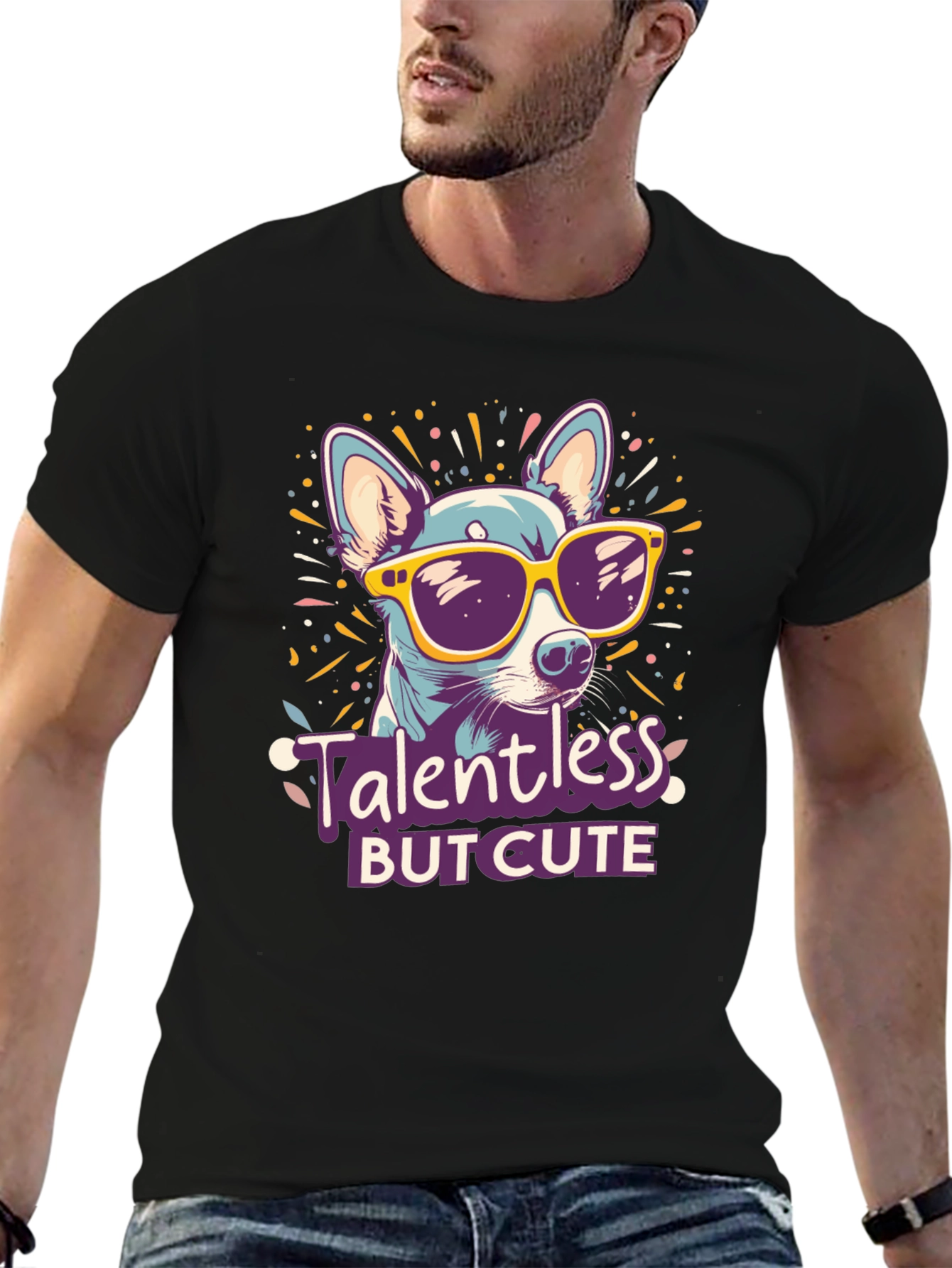 Talentless But Cute Dog Graphic T-Shirt