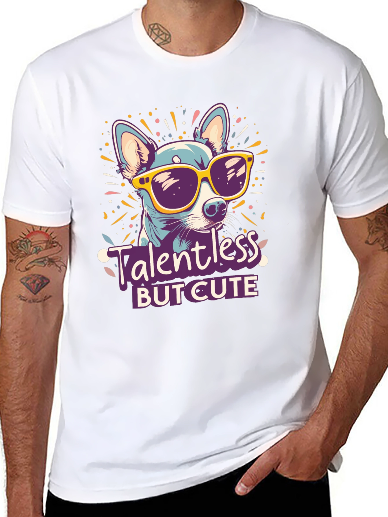 Talentless But Cute Dog Graphic T-Shirt