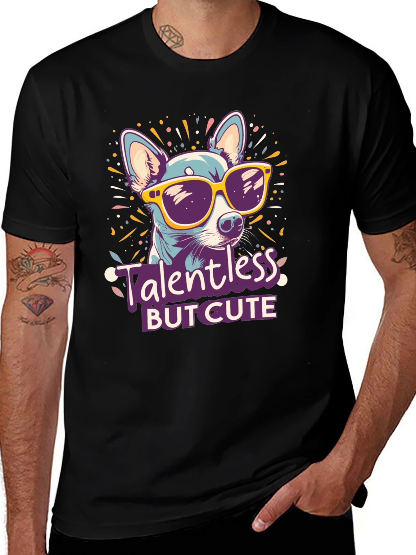 Talentless But Cute Dog Graphic T-Shirt