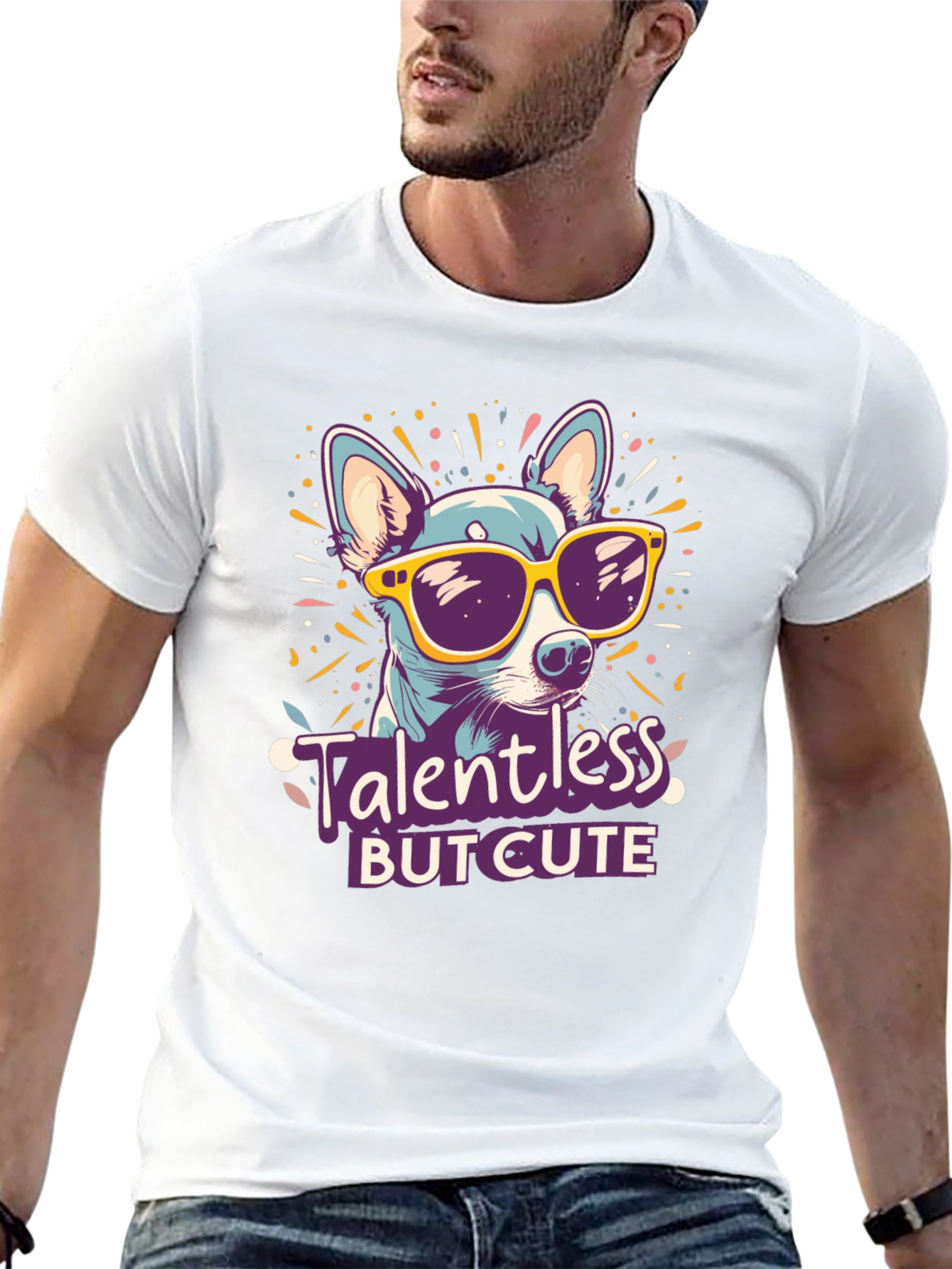 Talentless But Cute Dog Graphic T-Shirt