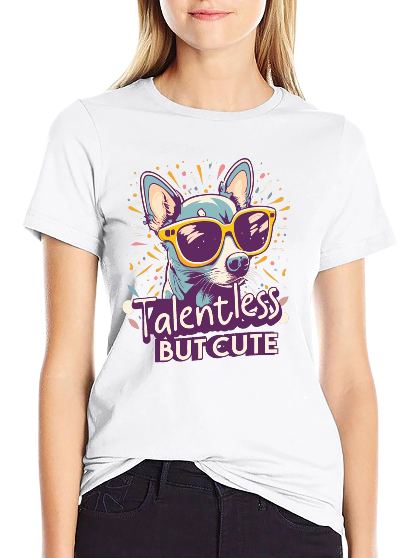 Talentless But Cute Dog Graphic T-Shirt