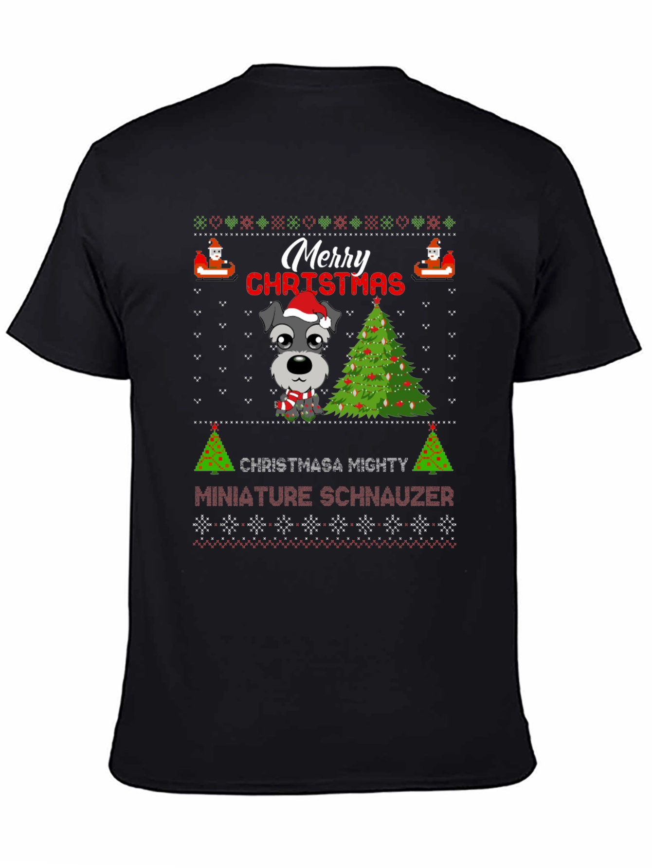 Merry Christmas Miniature Schnauzer T-Shirt