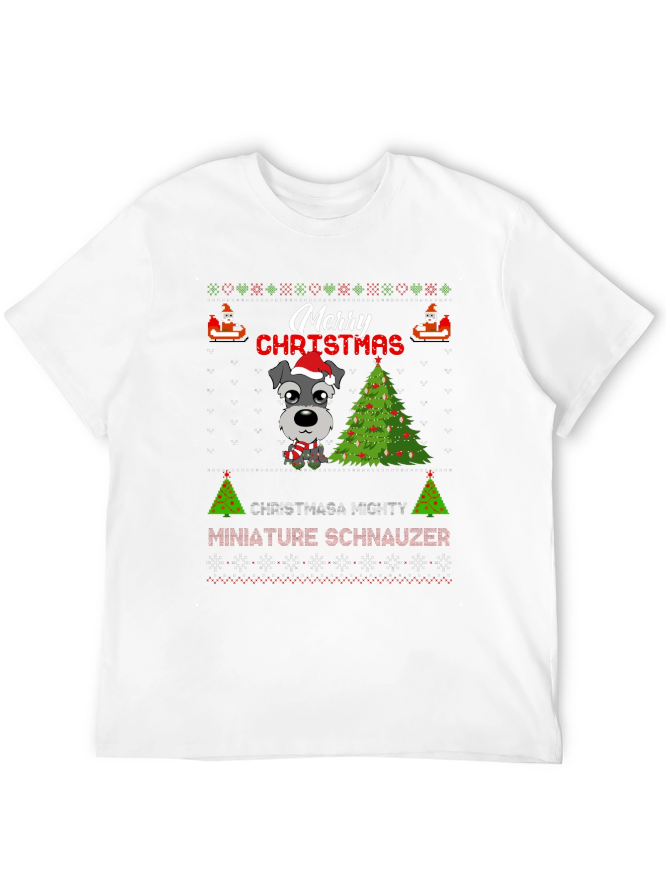 Merry Christmas Miniature Schnauzer T-Shirt