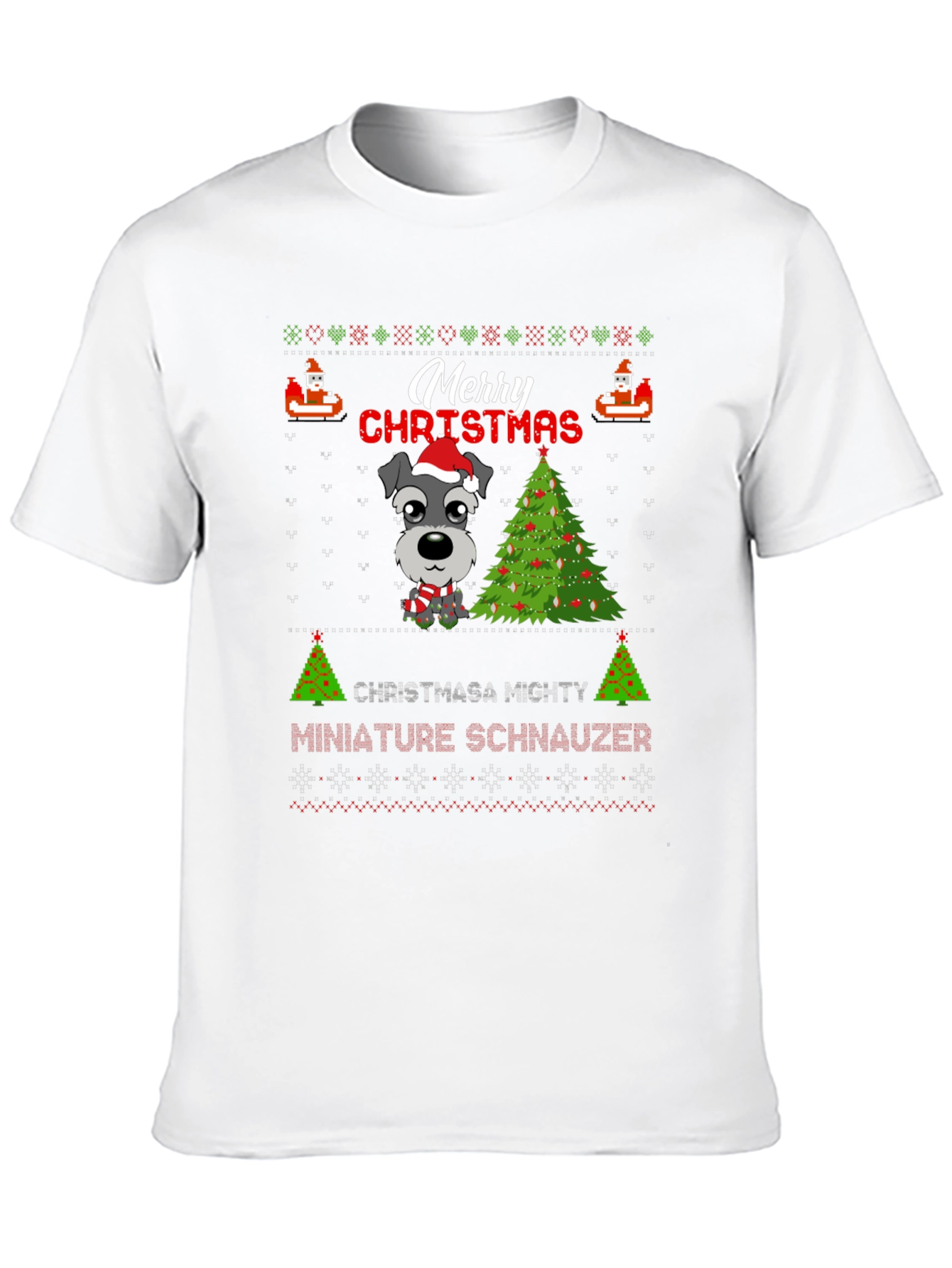 Merry Christmas Miniature Schnauzer T-Shirt