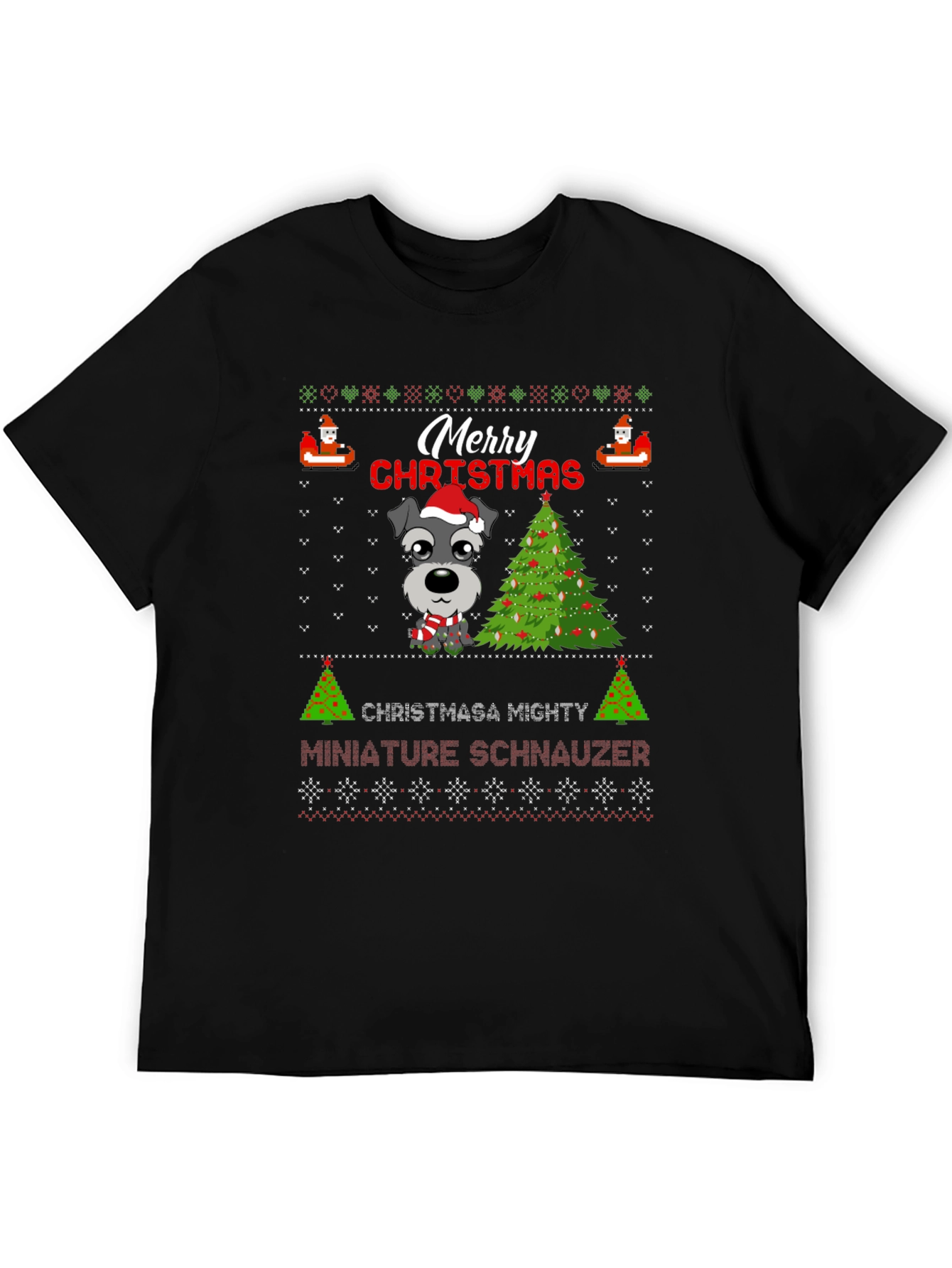Merry Christmas Miniature Schnauzer T-Shirt