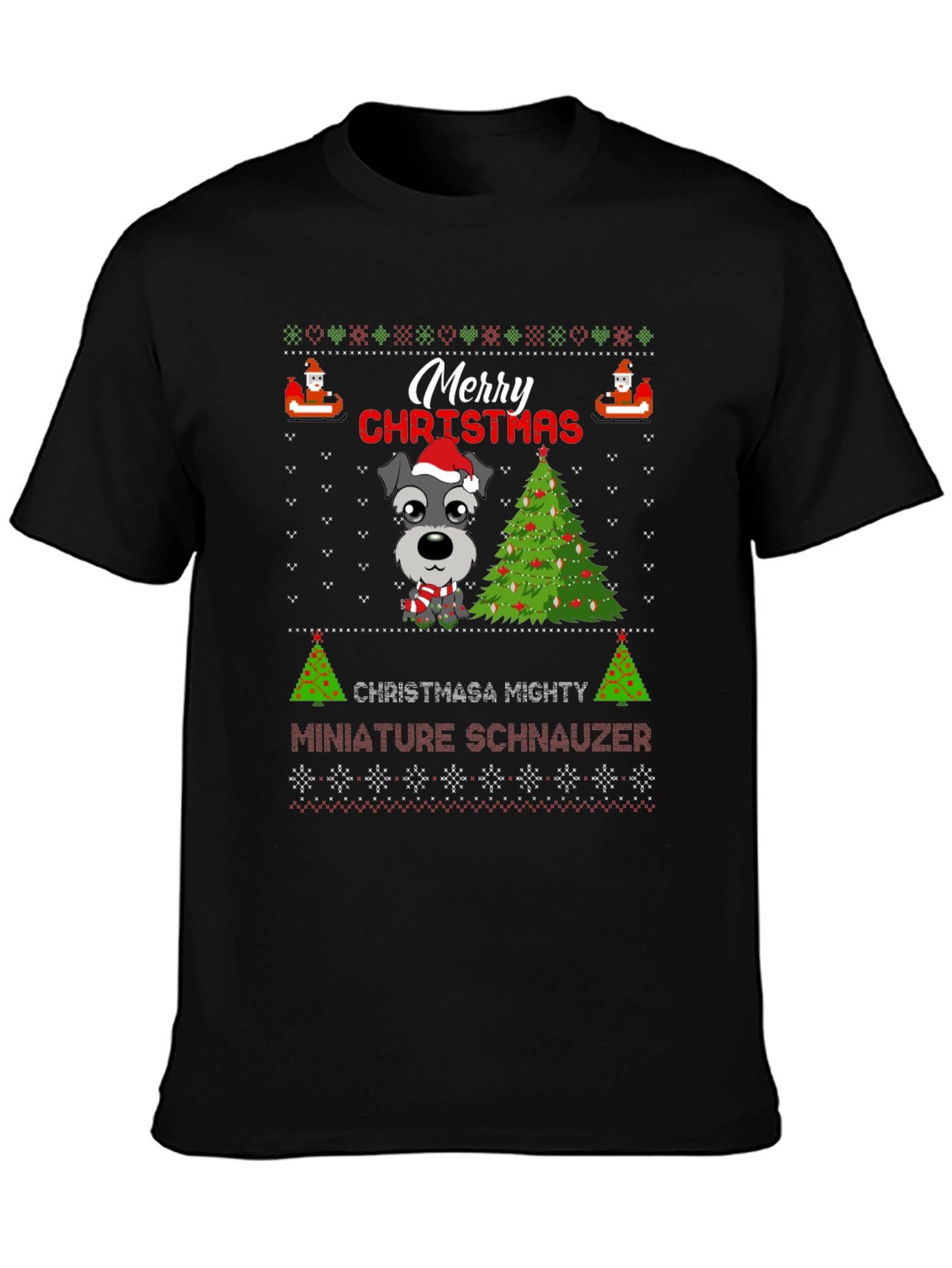 Merry Christmas Miniature Schnauzer T-Shirt
