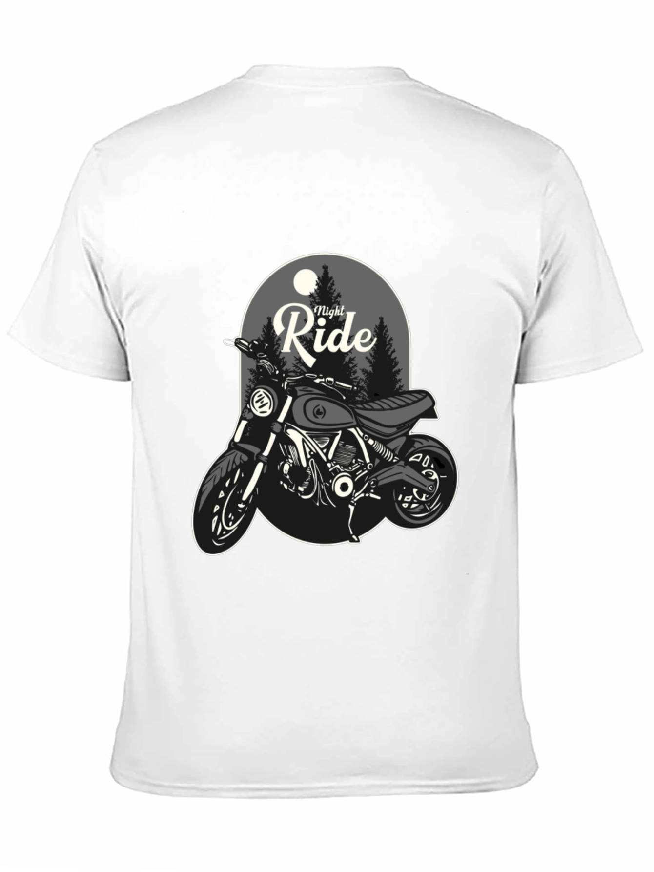 Night Ride Motorcycle Graphic T-Shirt