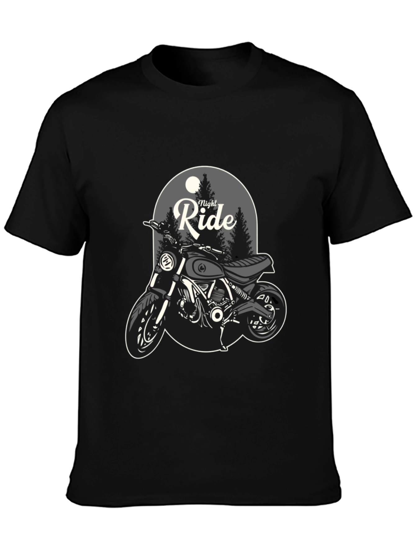 Night Ride Motorcycle Graphic T-Shirt