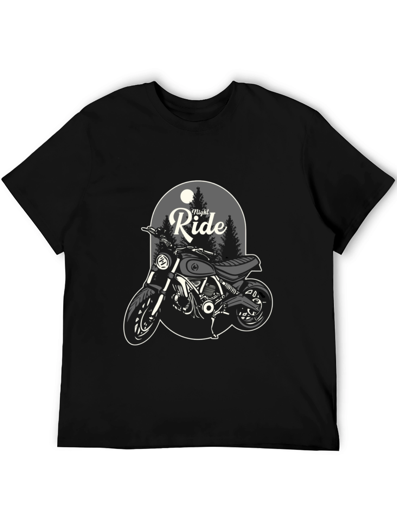 Night Ride Motorcycle Graphic T-Shirt