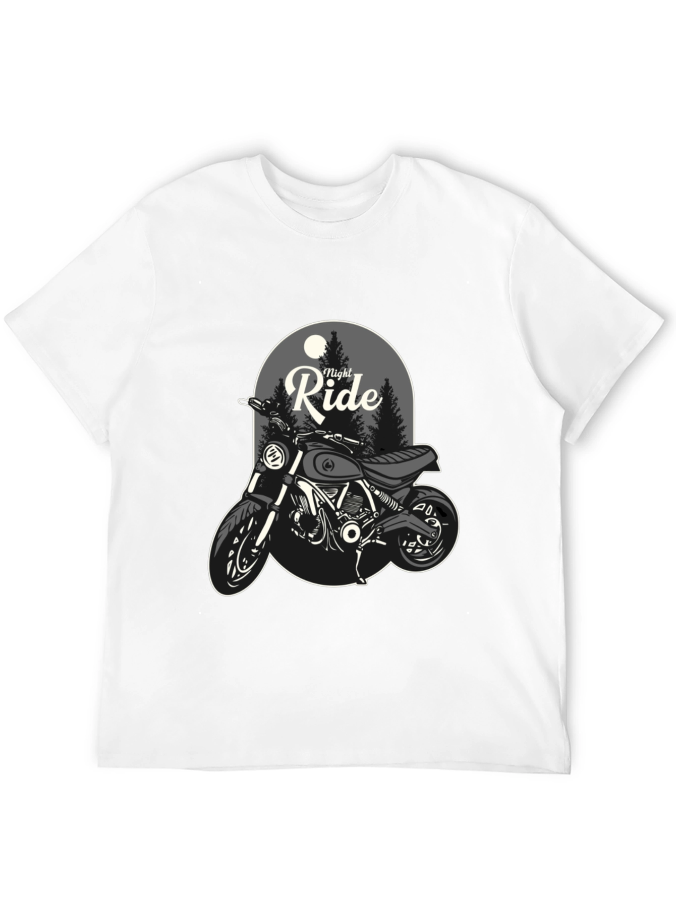 Night Ride Motorcycle Graphic T-Shirt