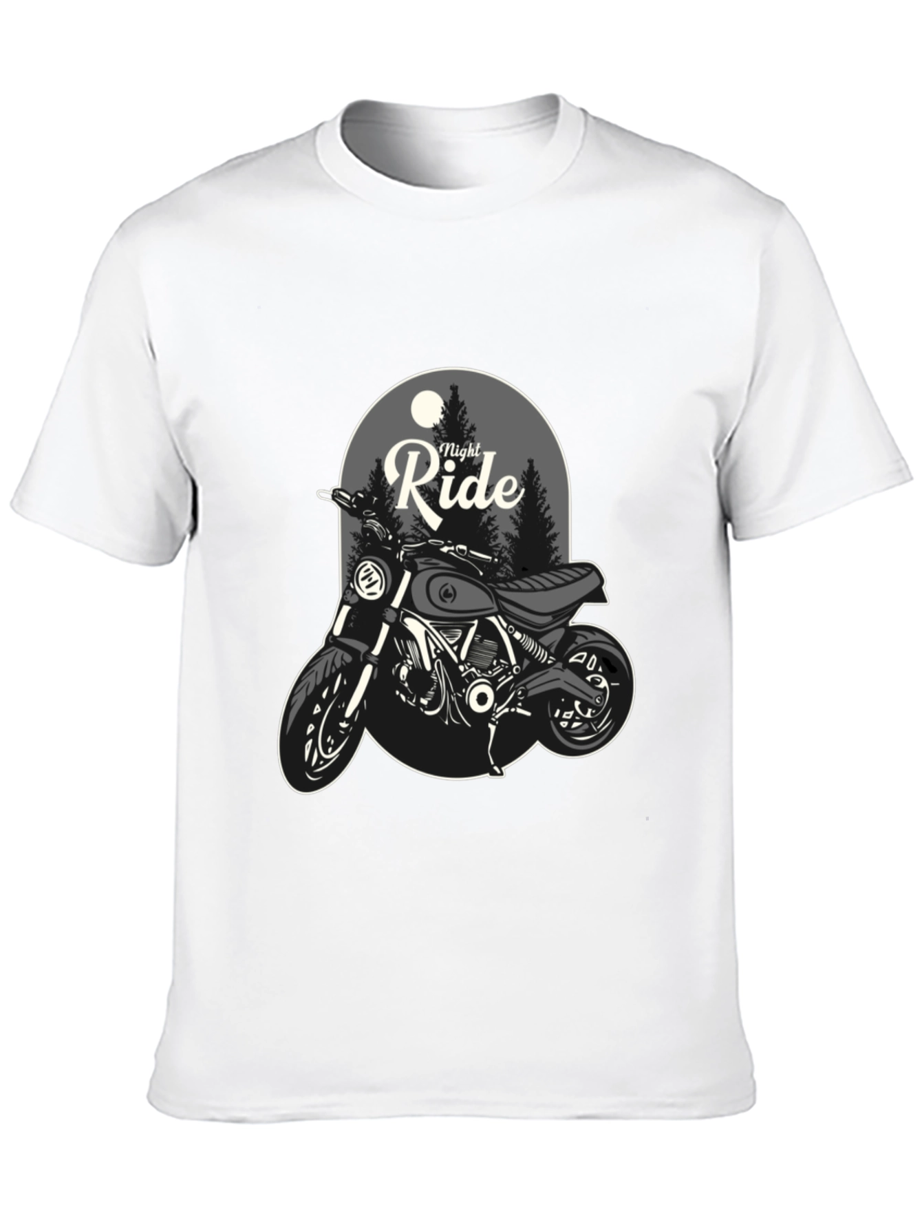 Night Ride Motorcycle Graphic T-Shirt